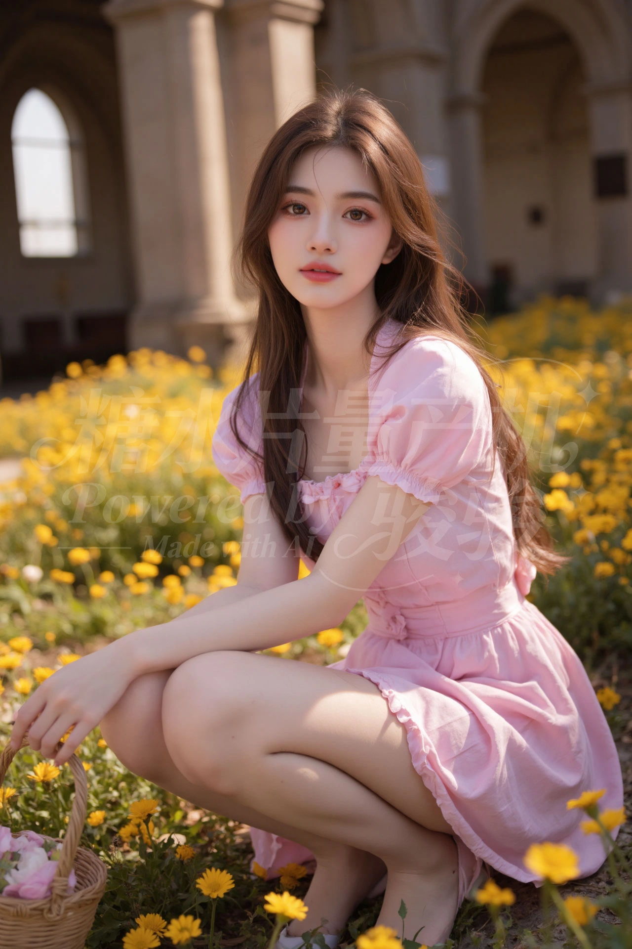 把春日的明媚与少女的清甜，织成了童话般的田园诗画