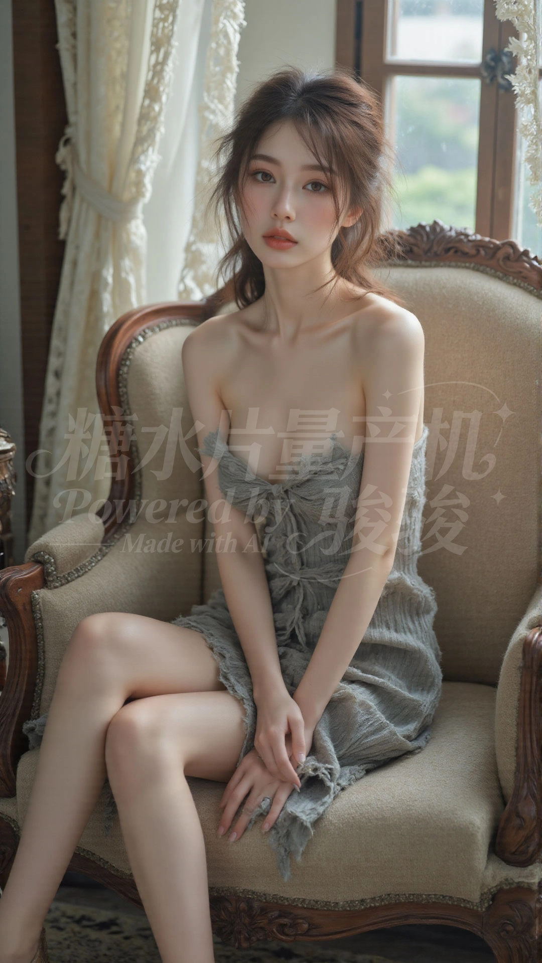 迷宫花园里，金发白衣，碎花裙摇曳