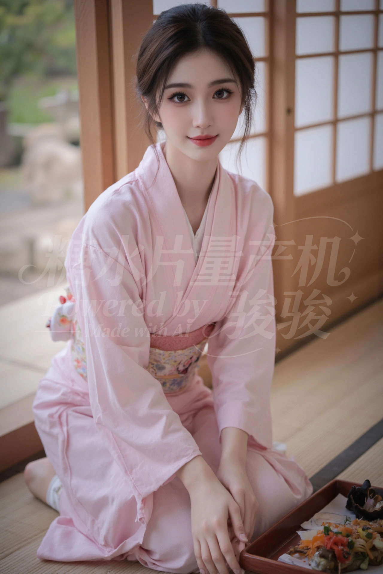 幽暗秘室中，银辫裘衣，手驭火烛