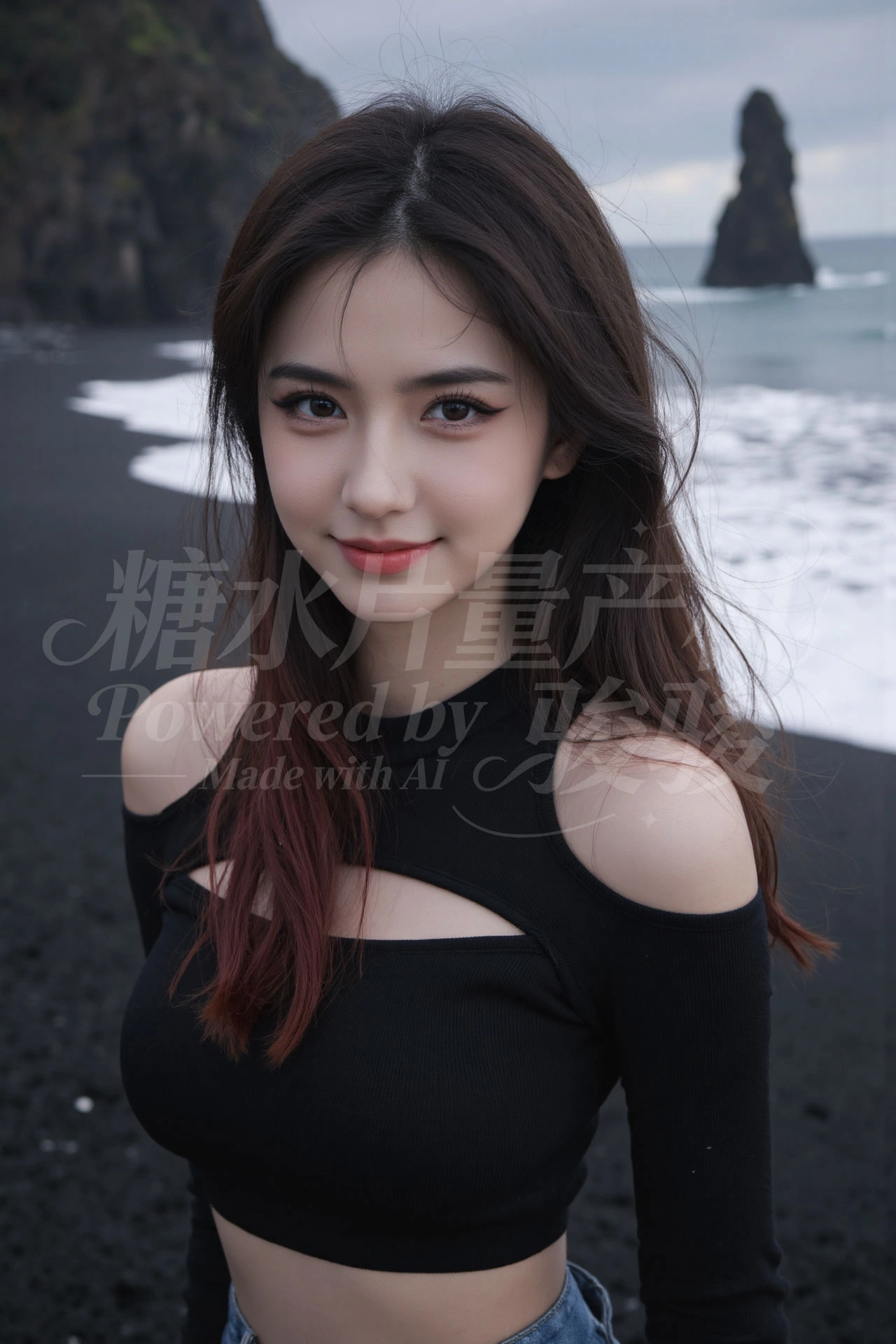 把火山岩的冷峻与少女的明媚，酿成了冰岛的野性诗画