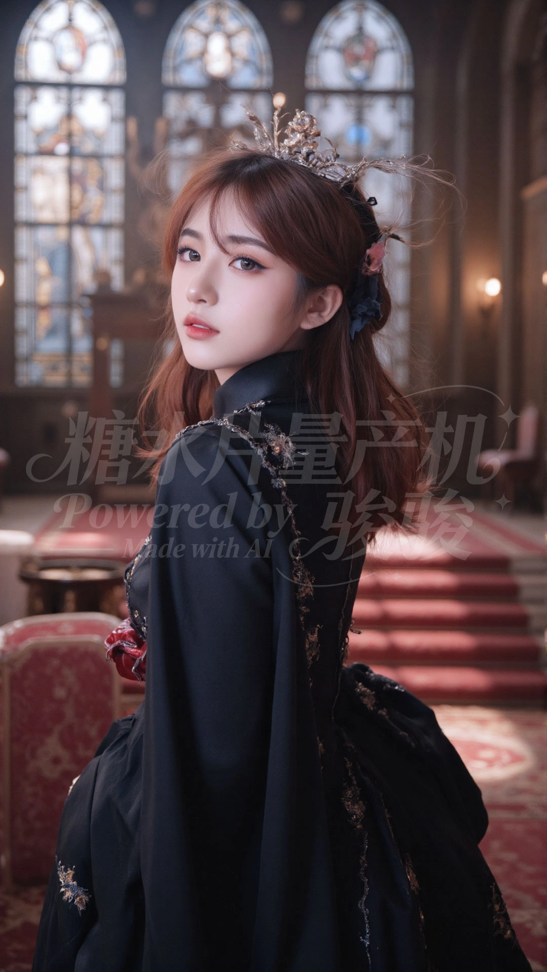 亡灵祭台前，花裙飒爽，手捧彩绘骷髅