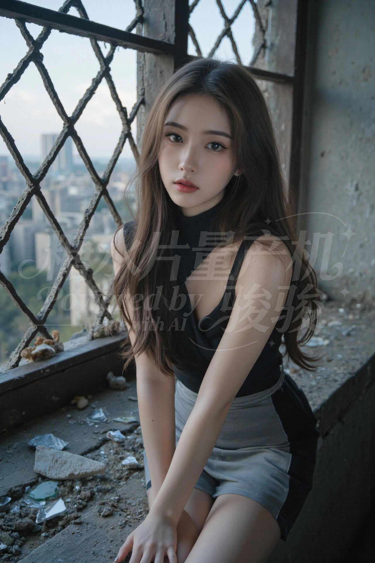 亡灵祭台前，花裙飒爽，手捧彩绘骷髅