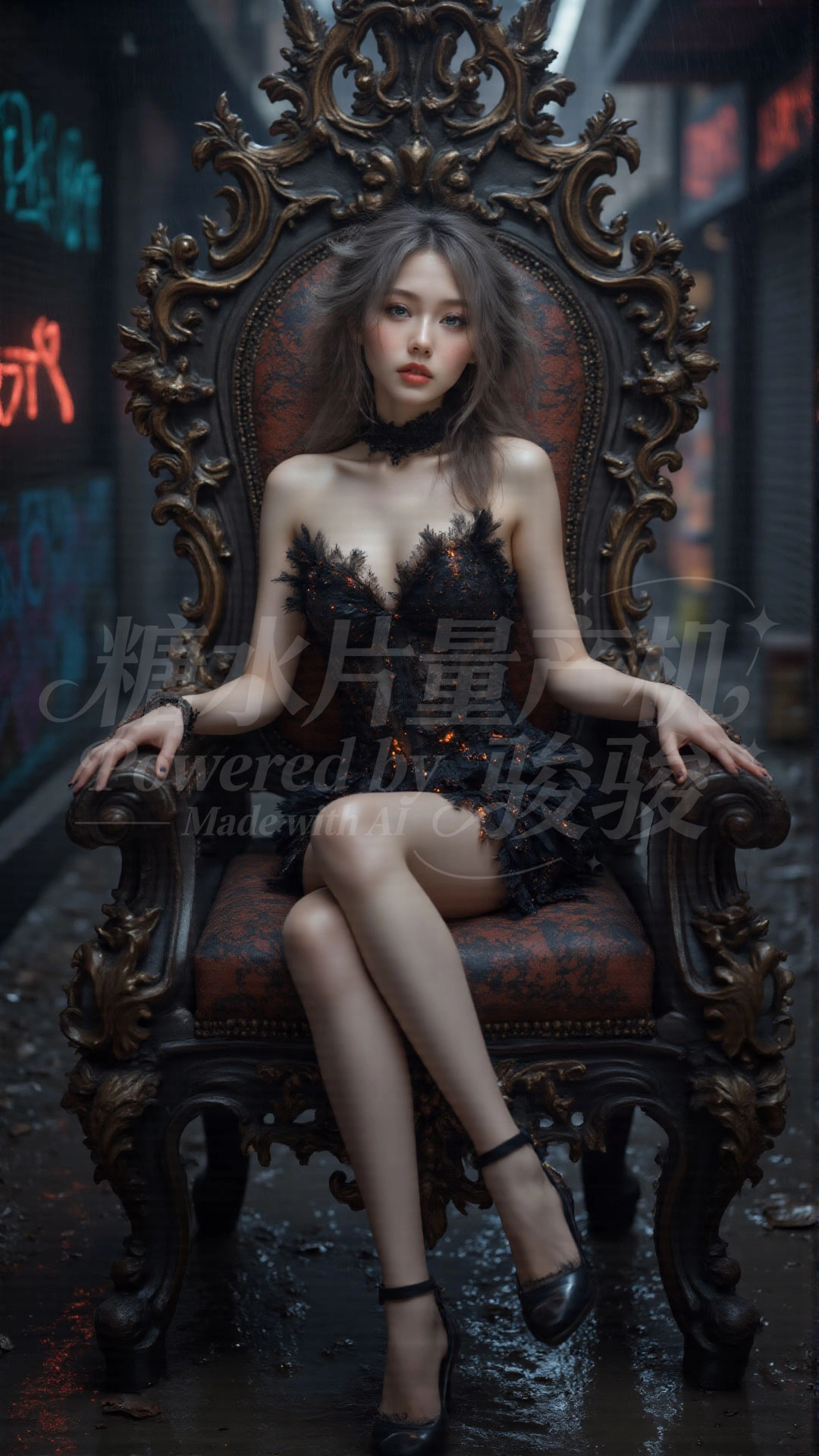 雪落窗边，银发冷衫