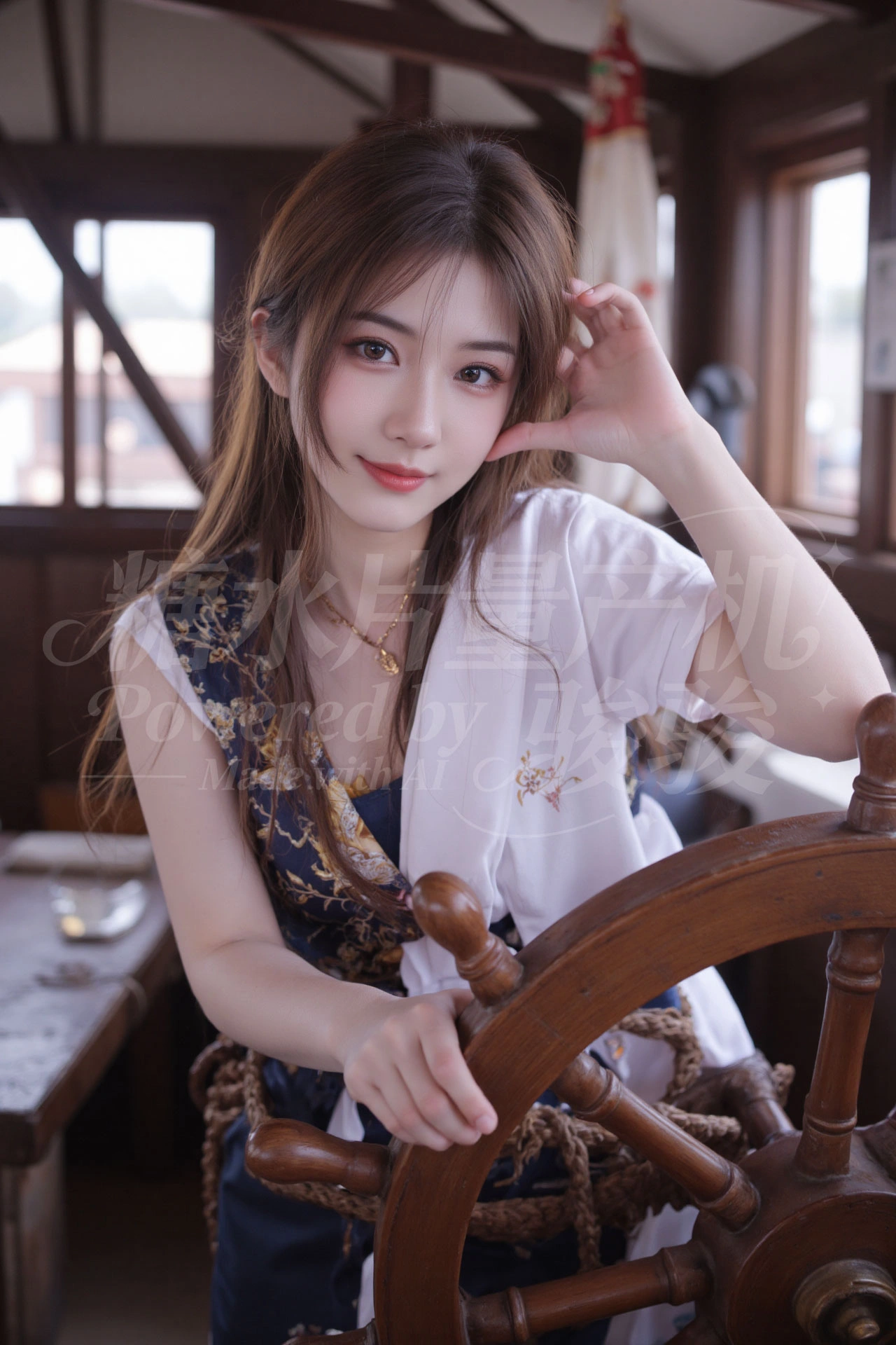 荒漠晴空下，红发纱裙，花雨翩跹