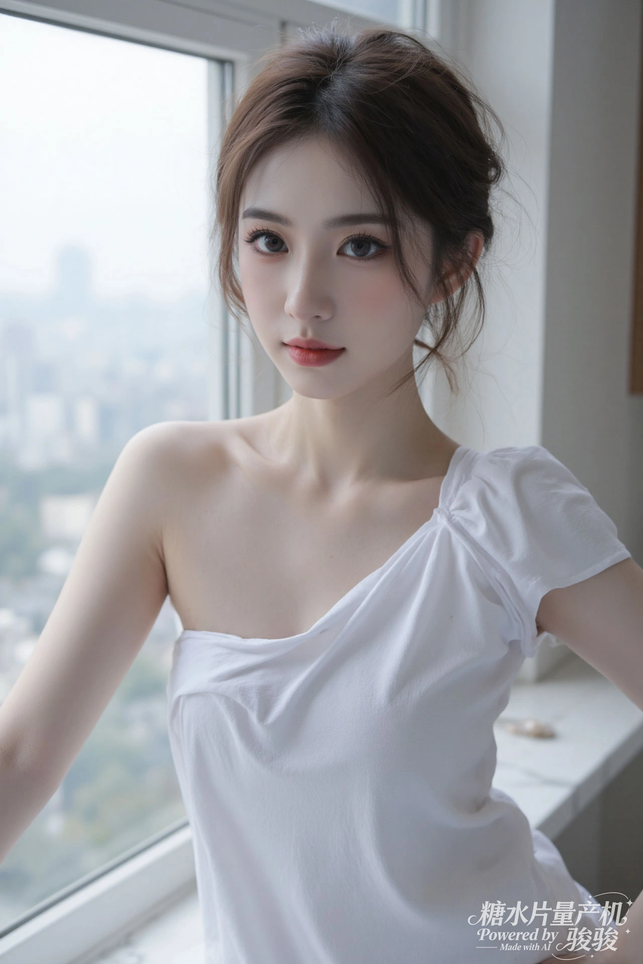 手捧白玫，幻蓝星火