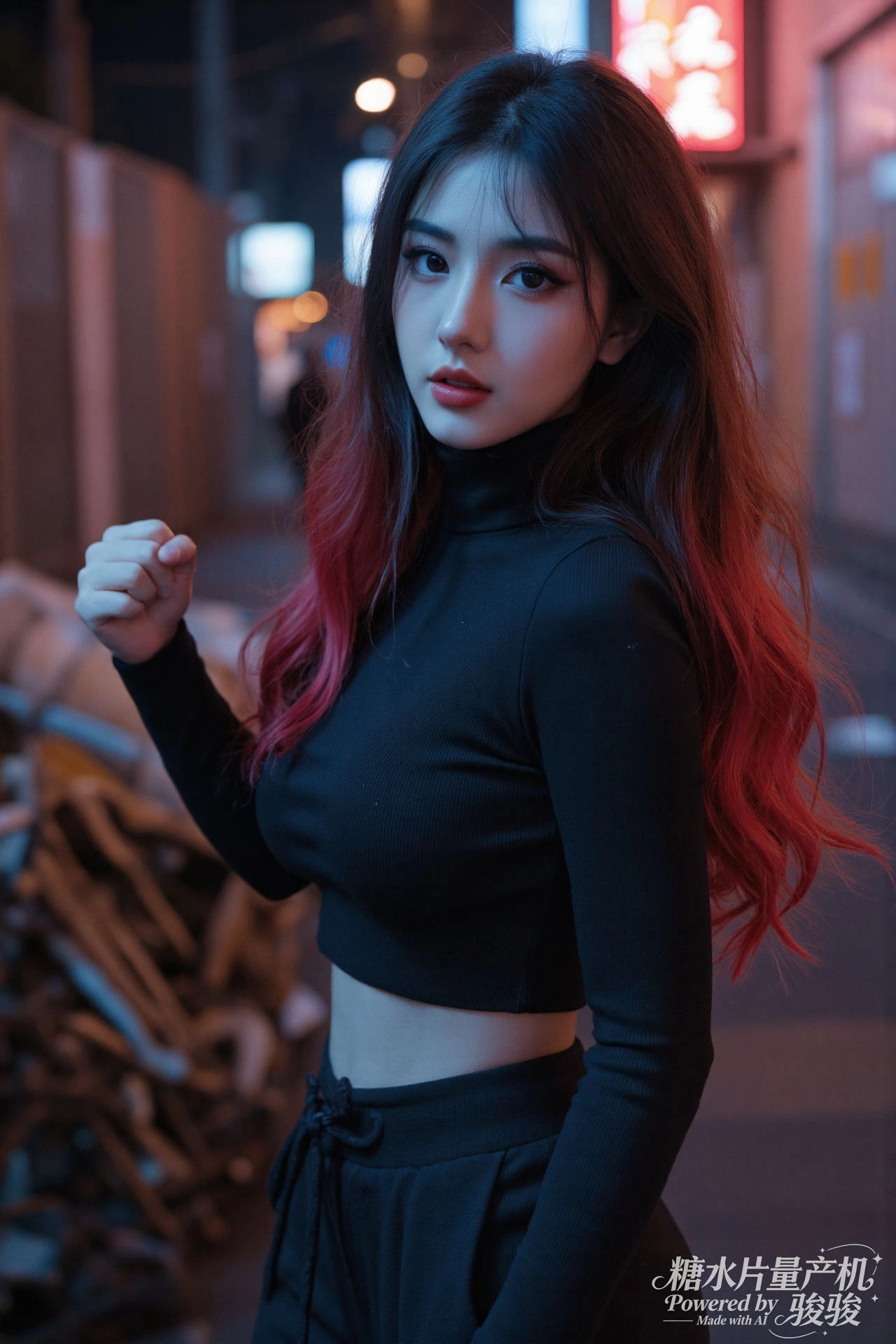 白裙幽婉，花簇清灵，萤光曳绿，夜园如梦