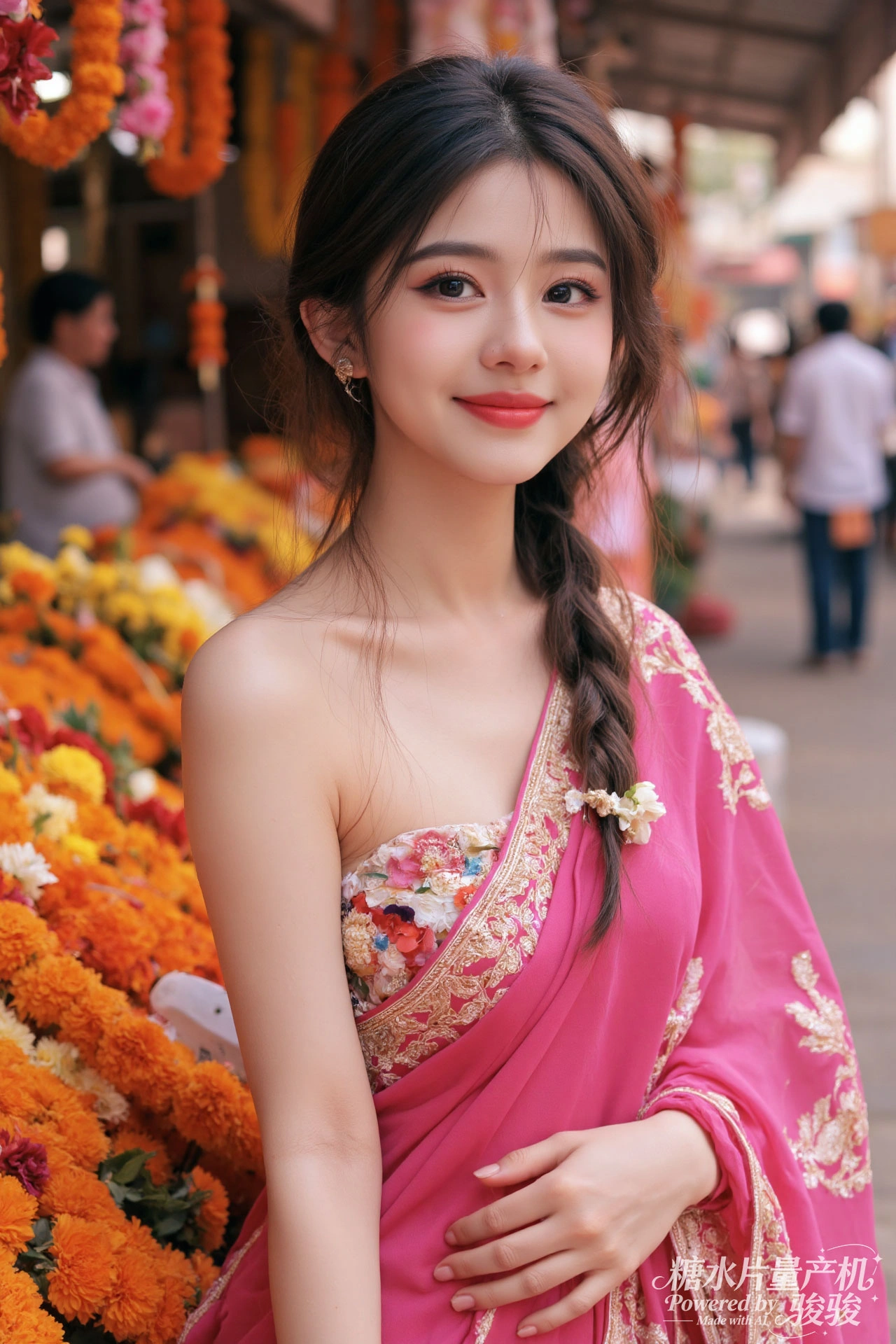 纱丽明艳，花市绚烂，印风浓郁，少女娇憨