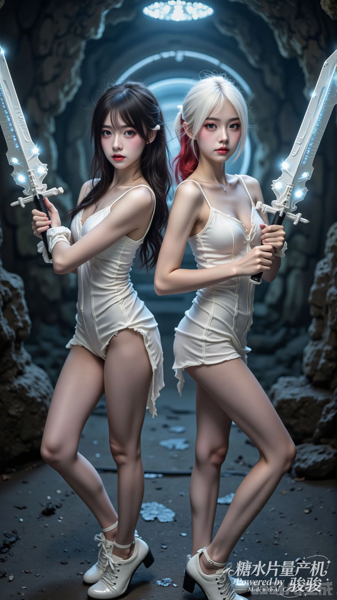 粉发娇俏，黑发白皙，星火璀璨，闺蜜情甜