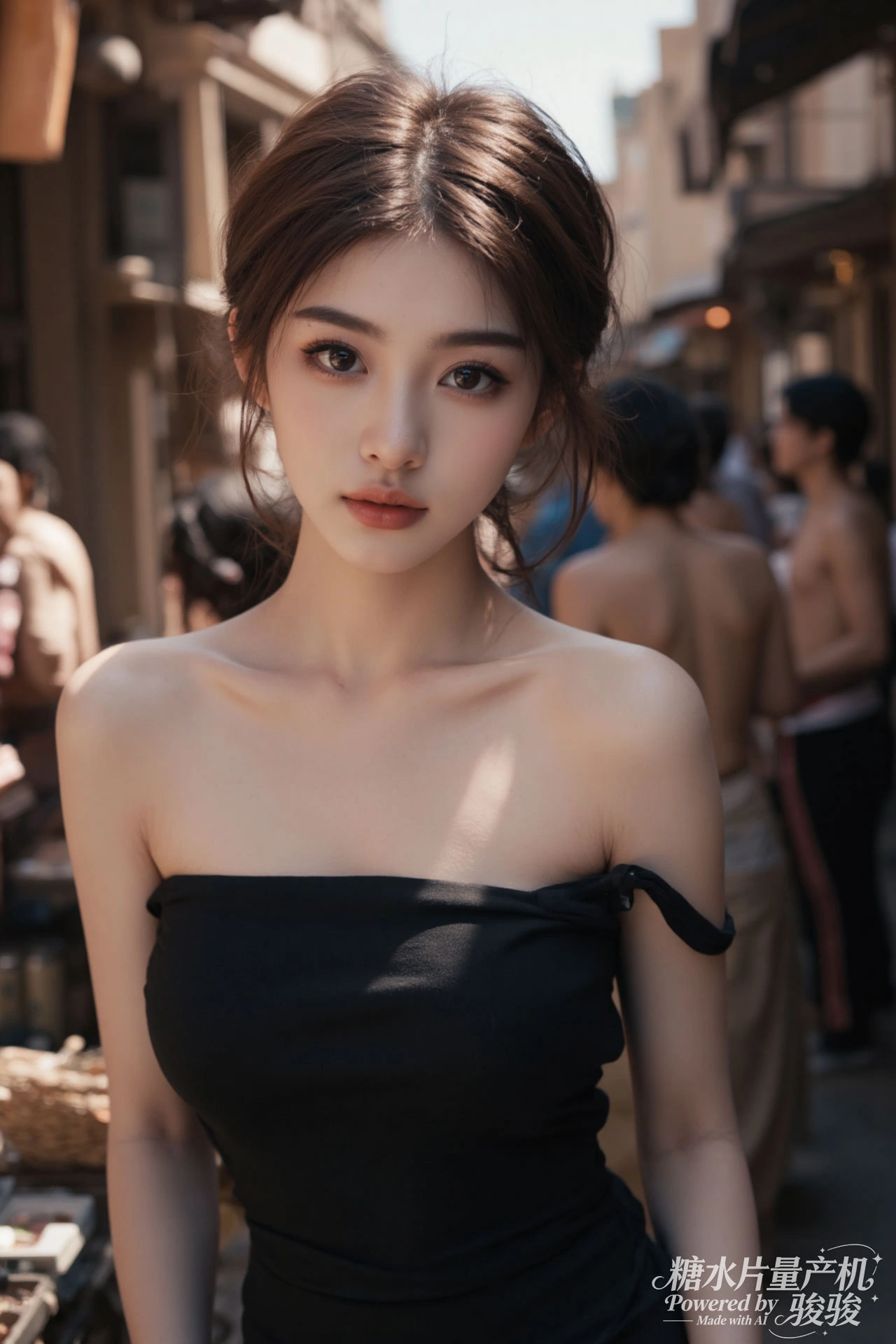 绿发空灵，白裙梦幻，花田烂漫，仙气悠然