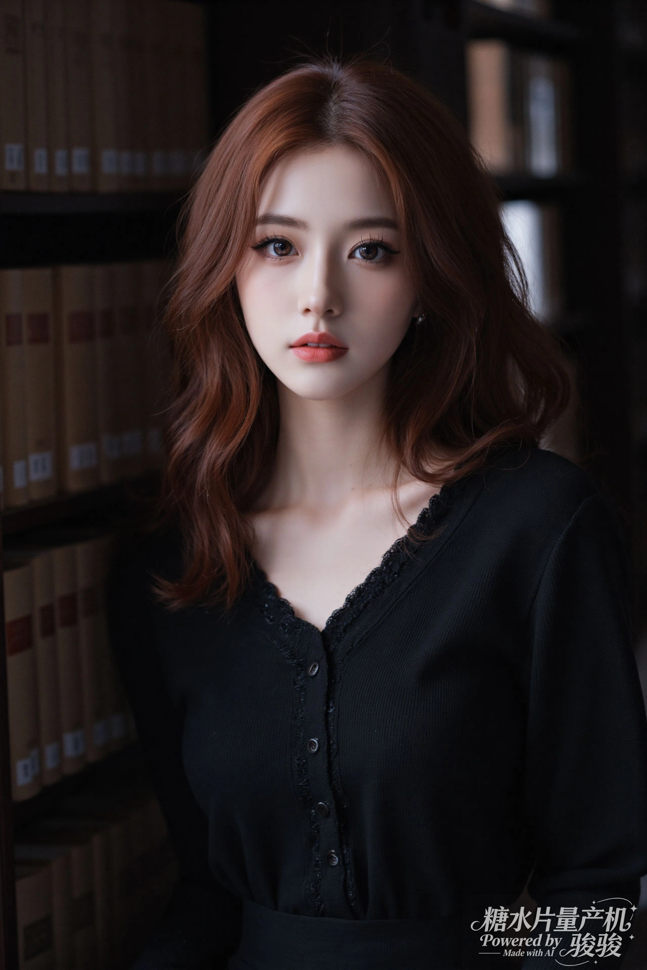 绿发空灵，白裙梦幻，花田烂漫，仙气悠然