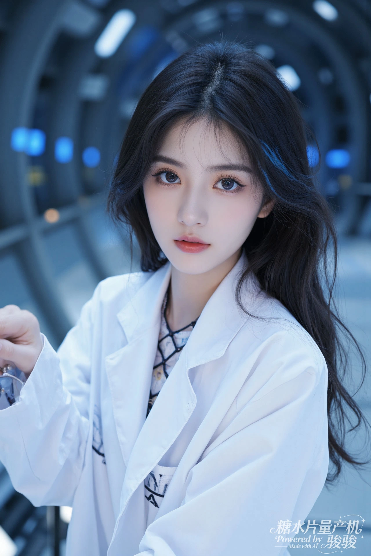 汉服华贵，红金典雅，冷墙 contrast，古韵悠然