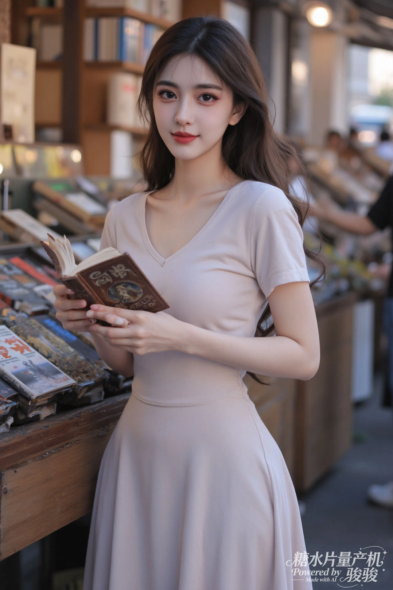 夜巷迷幻，霓虹魅惑，黑衫性感，都市冷艳