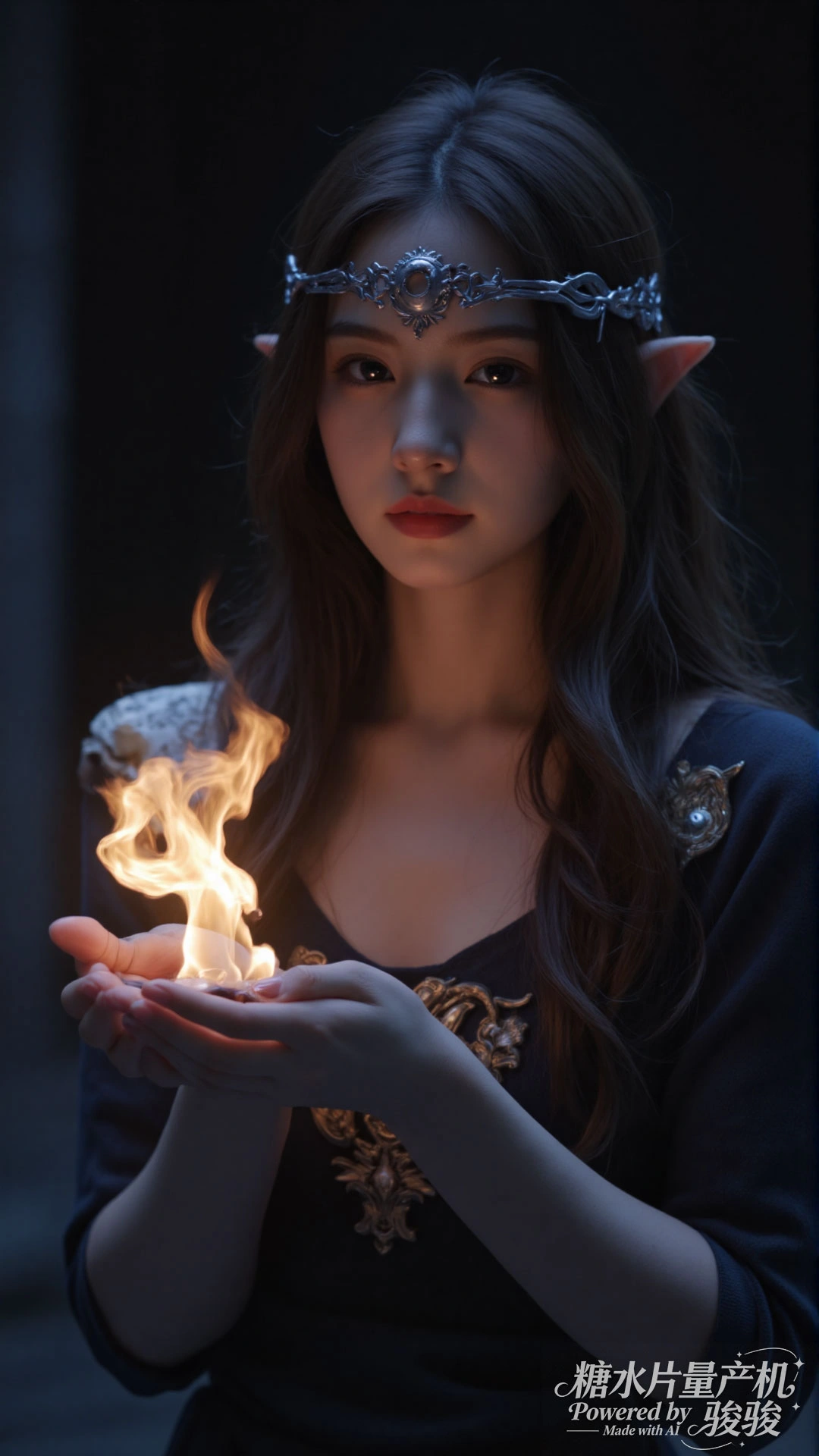 白裙空灵，花灯璀璨，花田幽蓝，仙女迷情