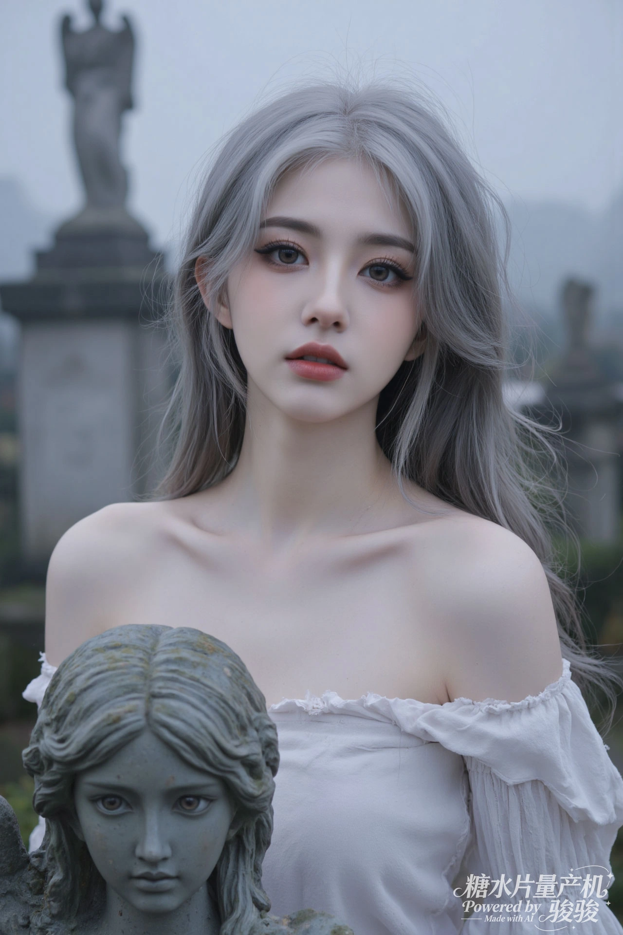 白裙空灵，花灯璀璨，花田幽蓝，仙女迷情