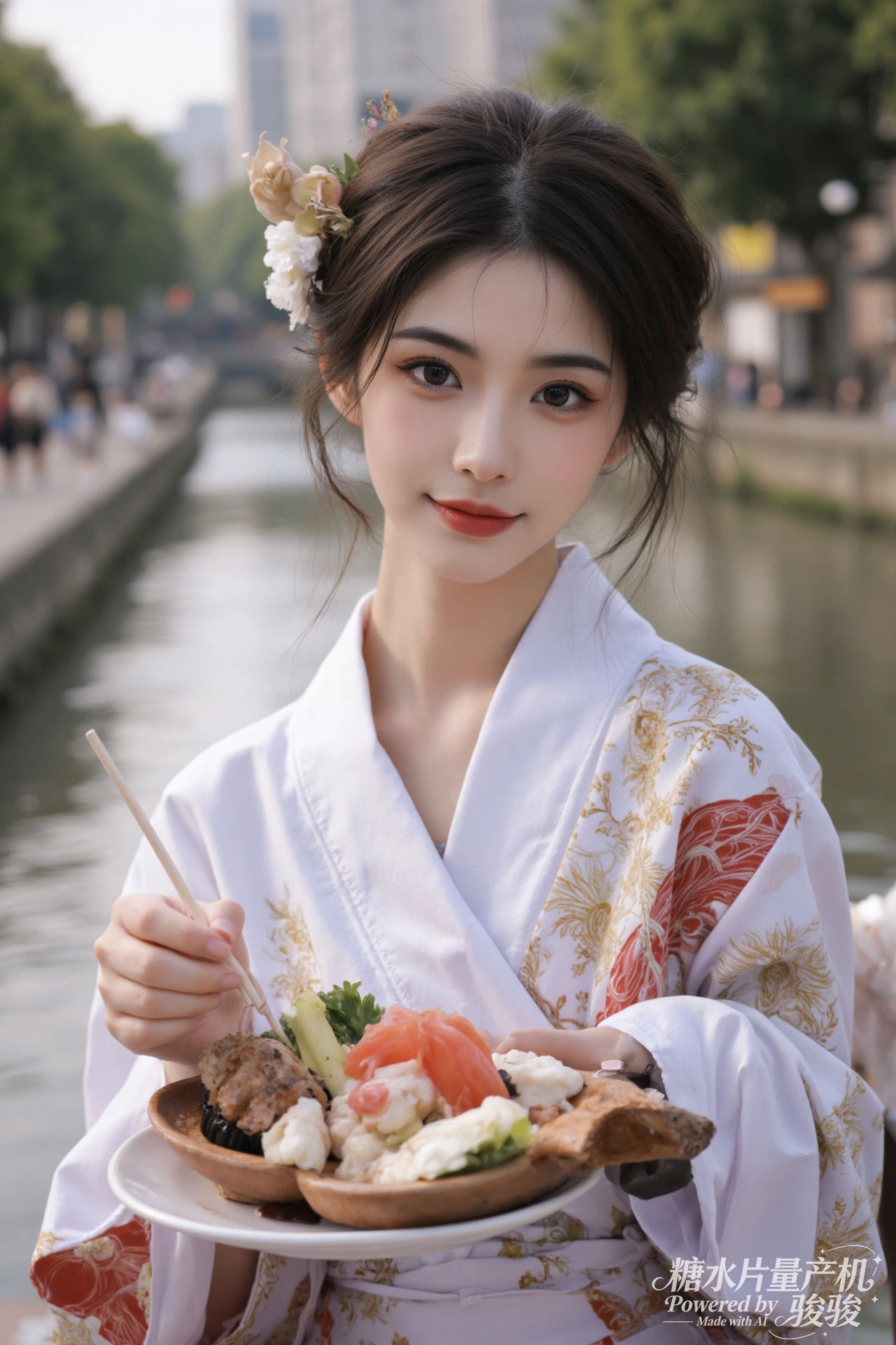 粉裙温柔，花束清新，少女甜美，花艺治愈