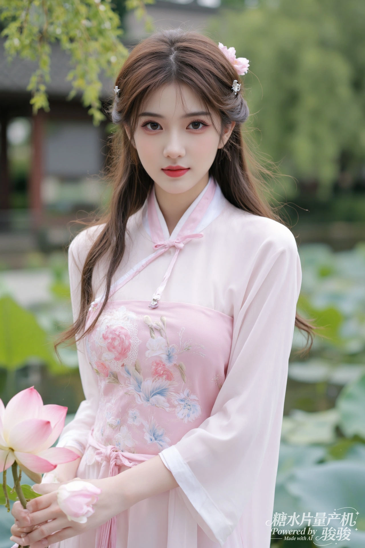 粉裙温柔，花束清新，少女甜美，花艺治愈