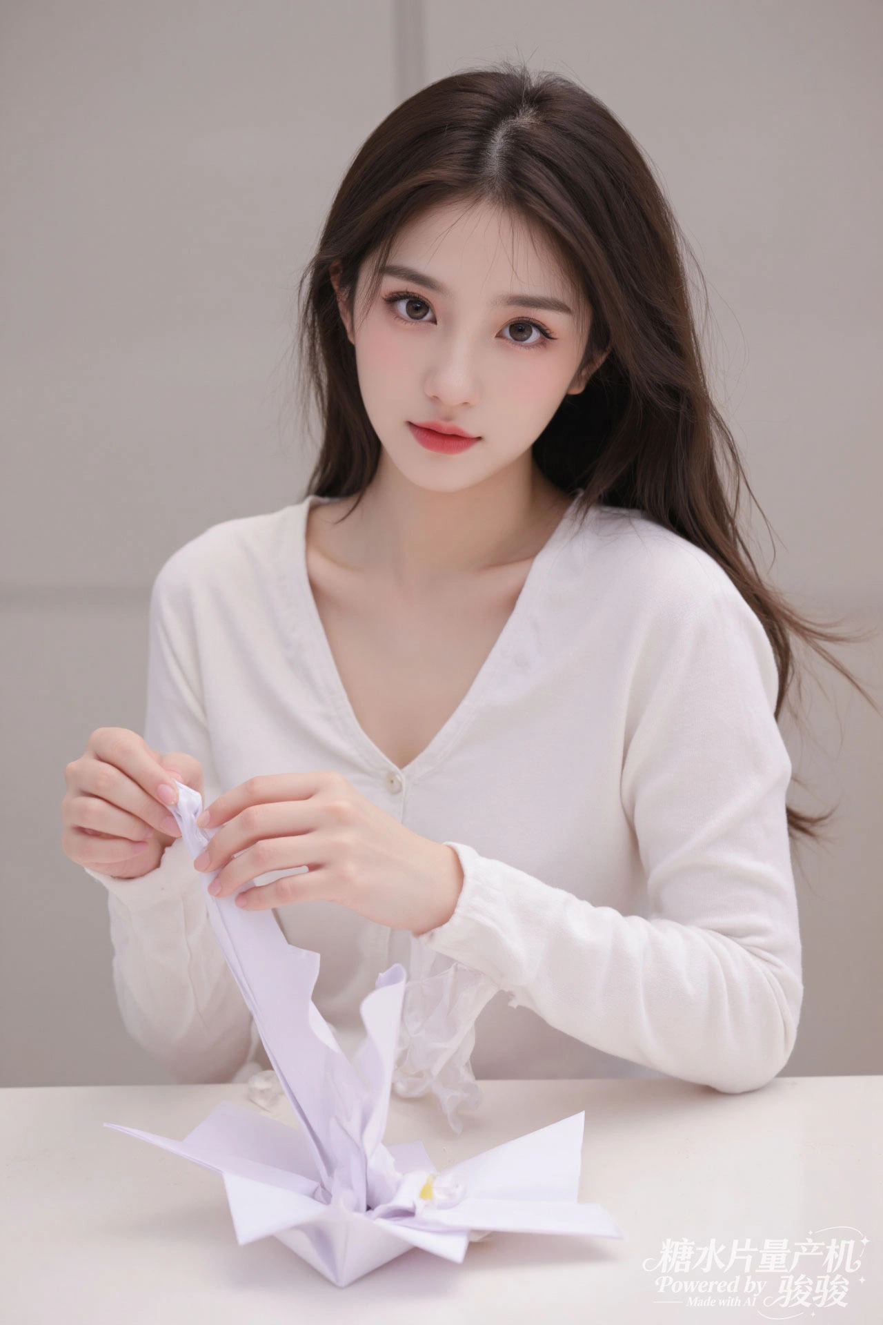 水帘灵动，水境幽谧，肌肤清透，浴女魅惑