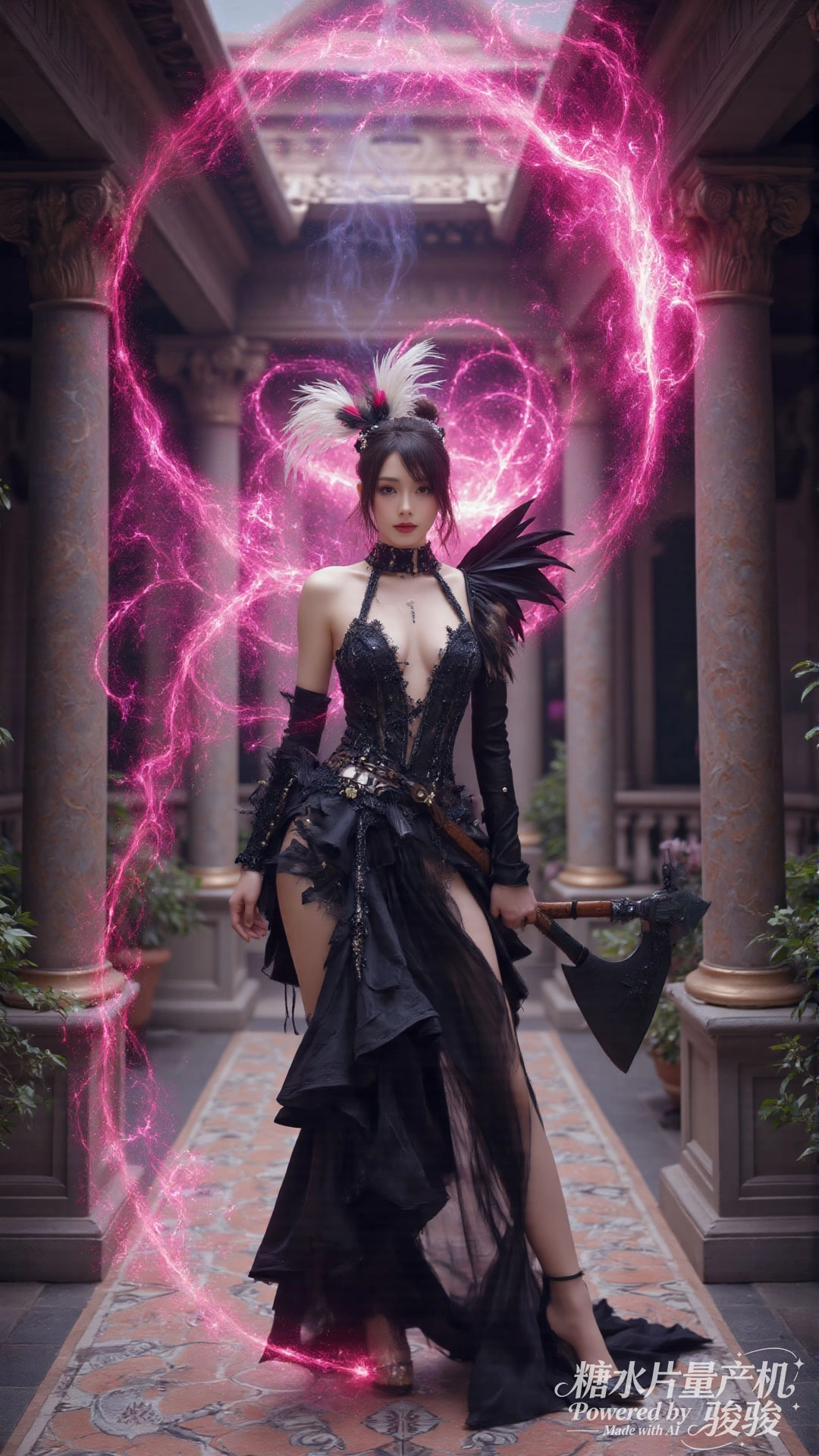 紫发仙侠，汉服雅致，剑佩灵动，山巅飒爽