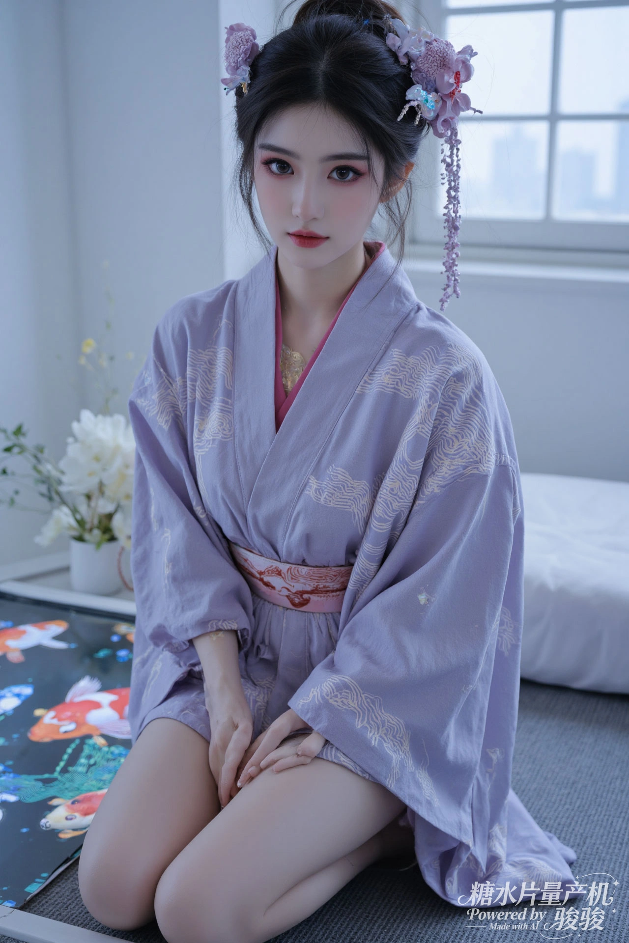 紫发仙侠，汉服雅致，剑佩灵动，山巅飒爽