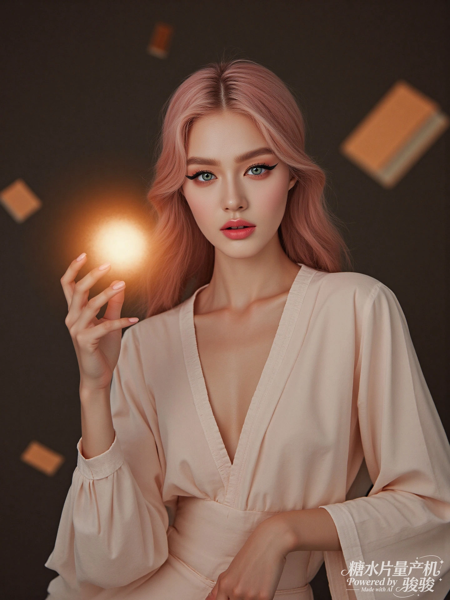 雪泉幽境，素肌凝霜