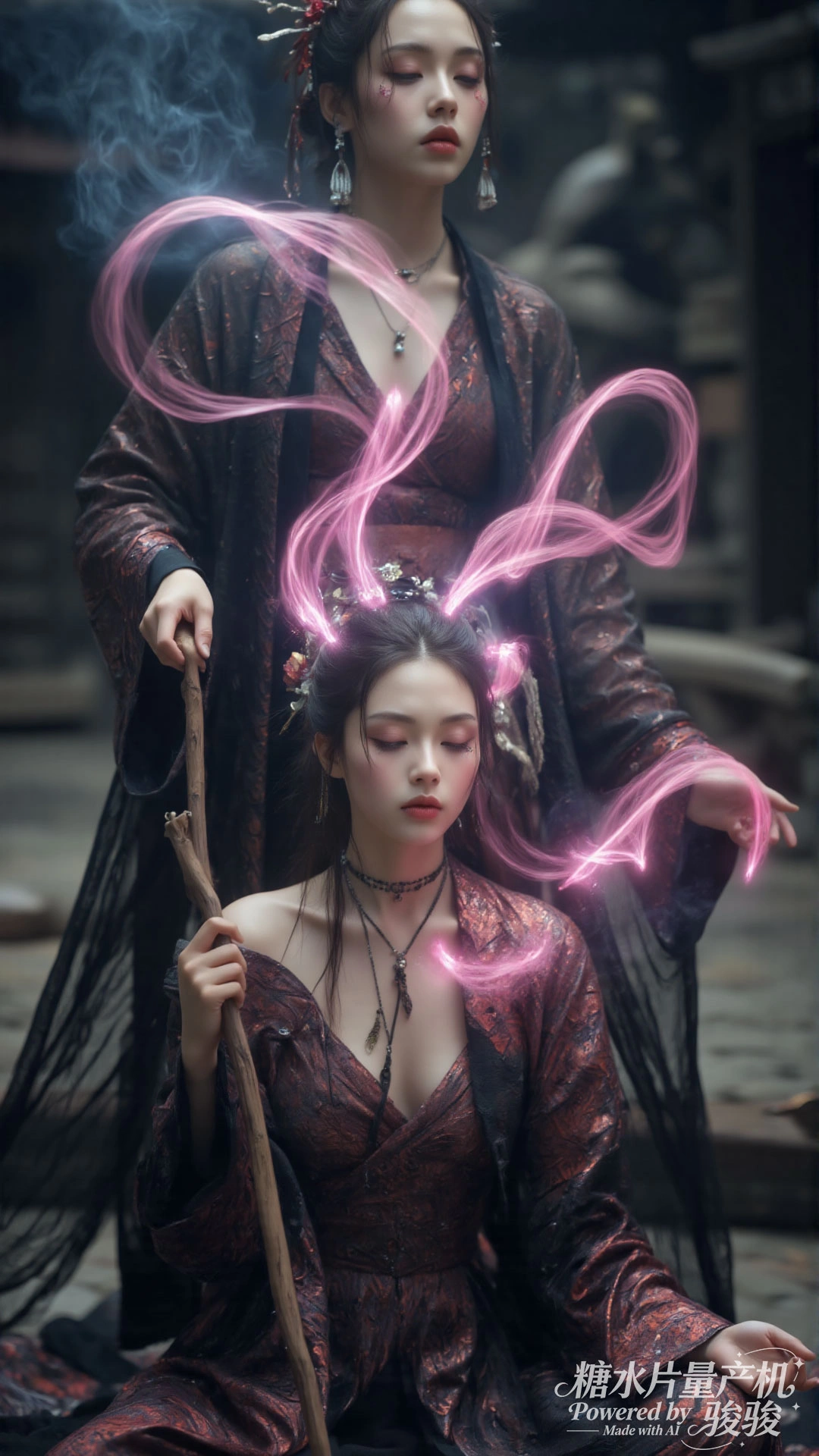 雪泉幽境，素肌凝霜