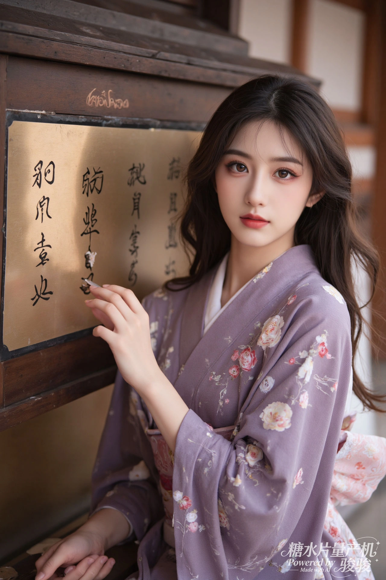 夜野星眸，紫发柔彰