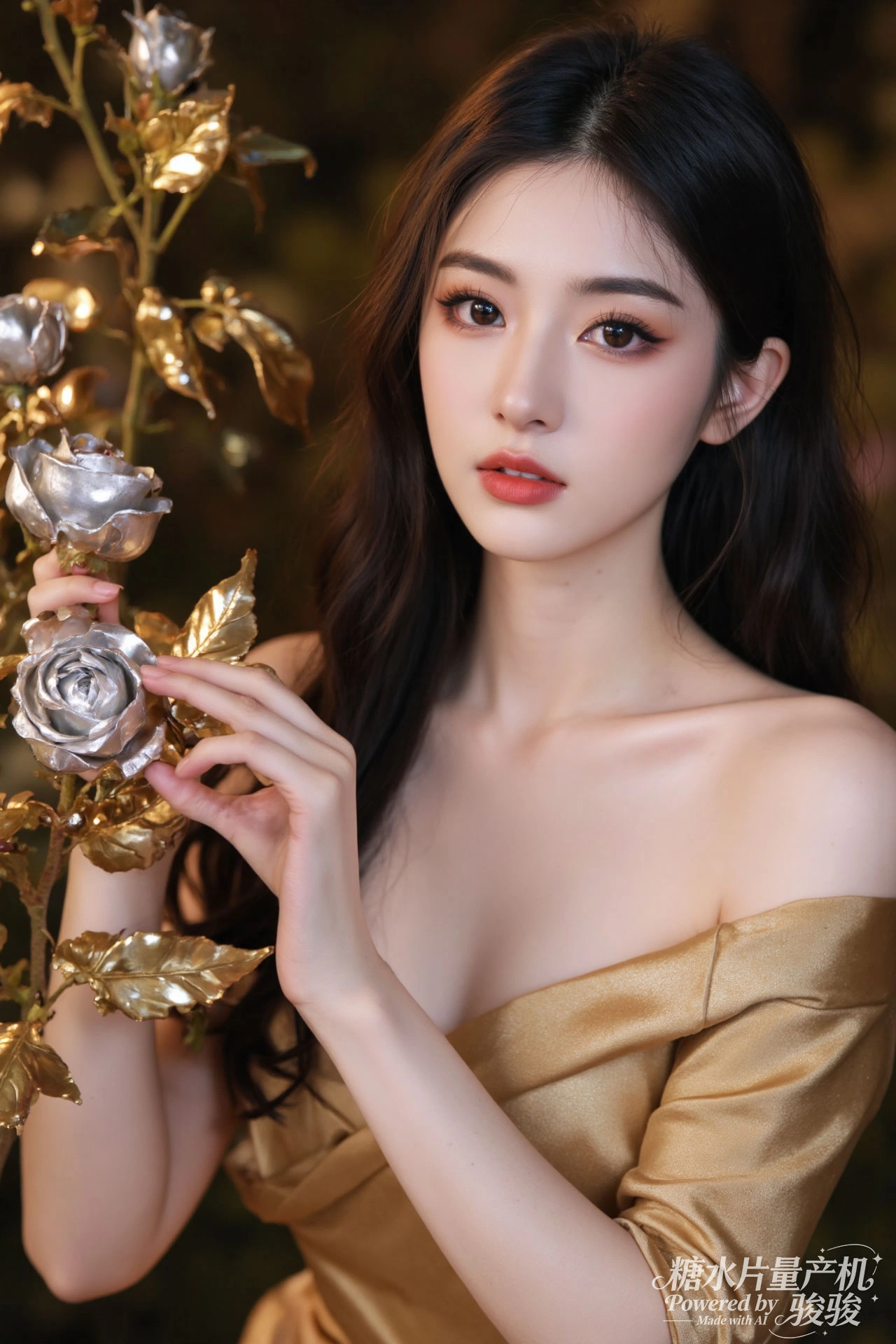 金裙奢韵，指尖贵气