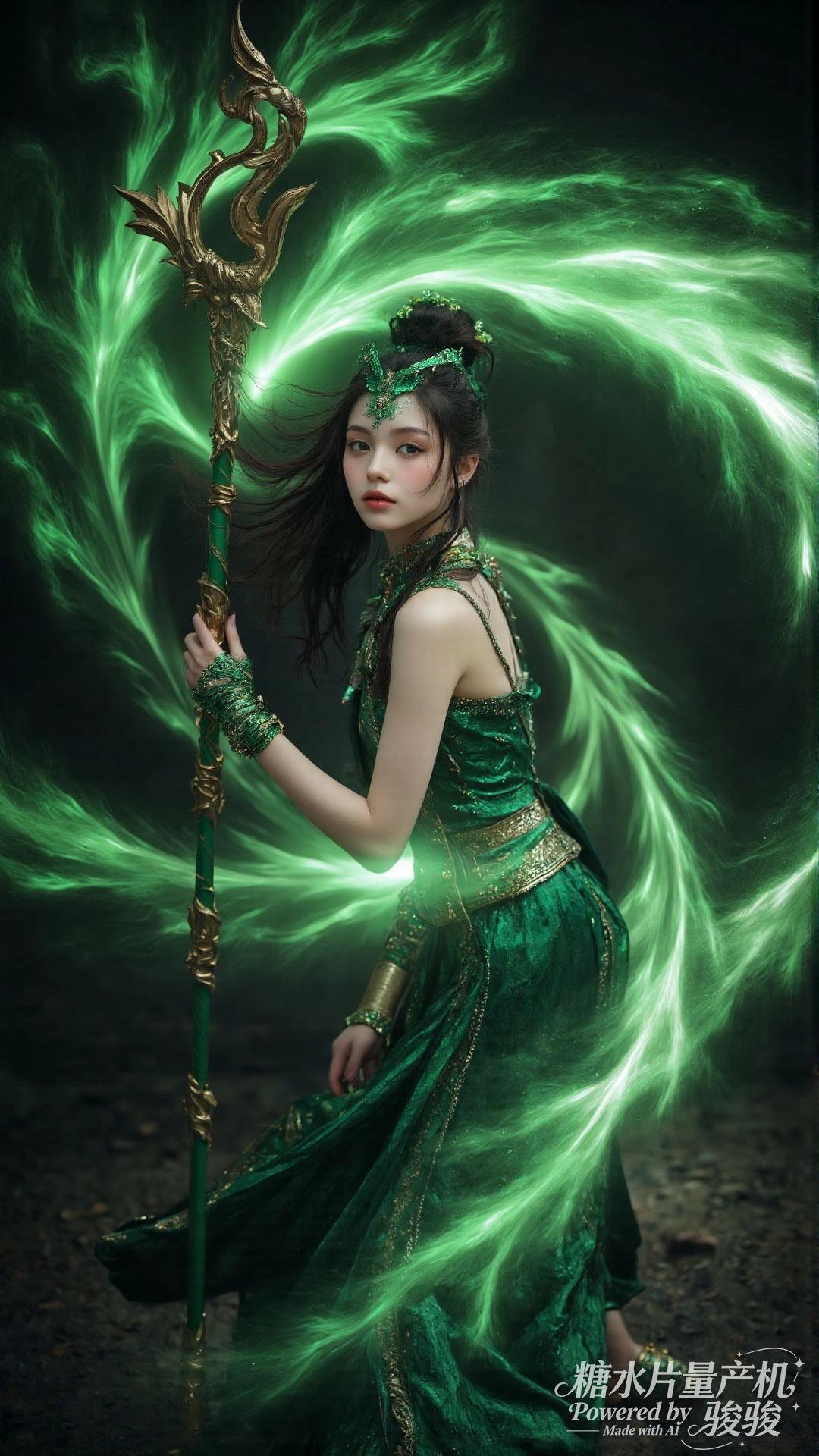 翠影仙踪，杖引灵风