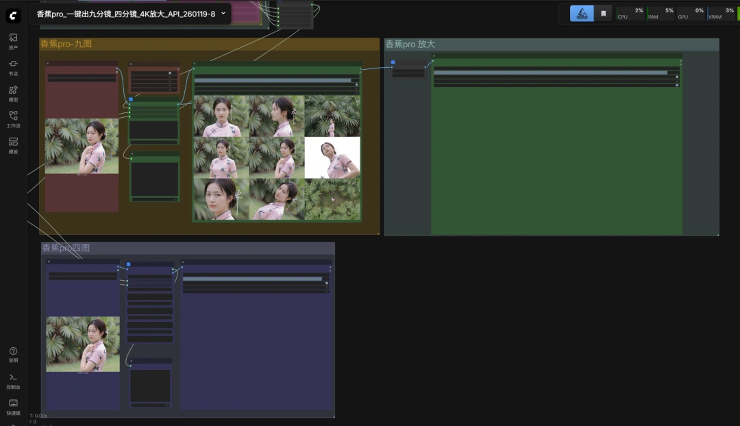 香蕉可玩性还在持续增加，nano-banana-2，预置提示词、批量修图ComfyUI工作流