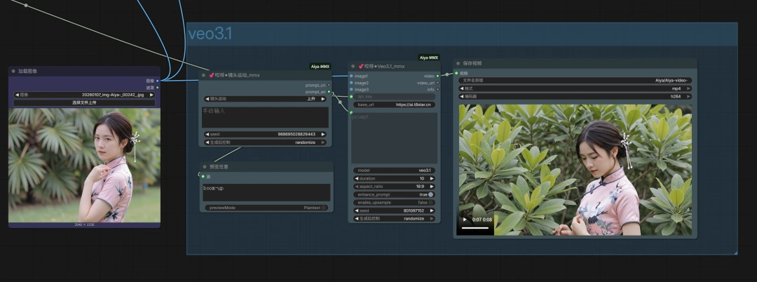 香蕉pro、veo3.1、gemini 3 flash节点都配齐，谷歌全家桶ComfyUI工作流