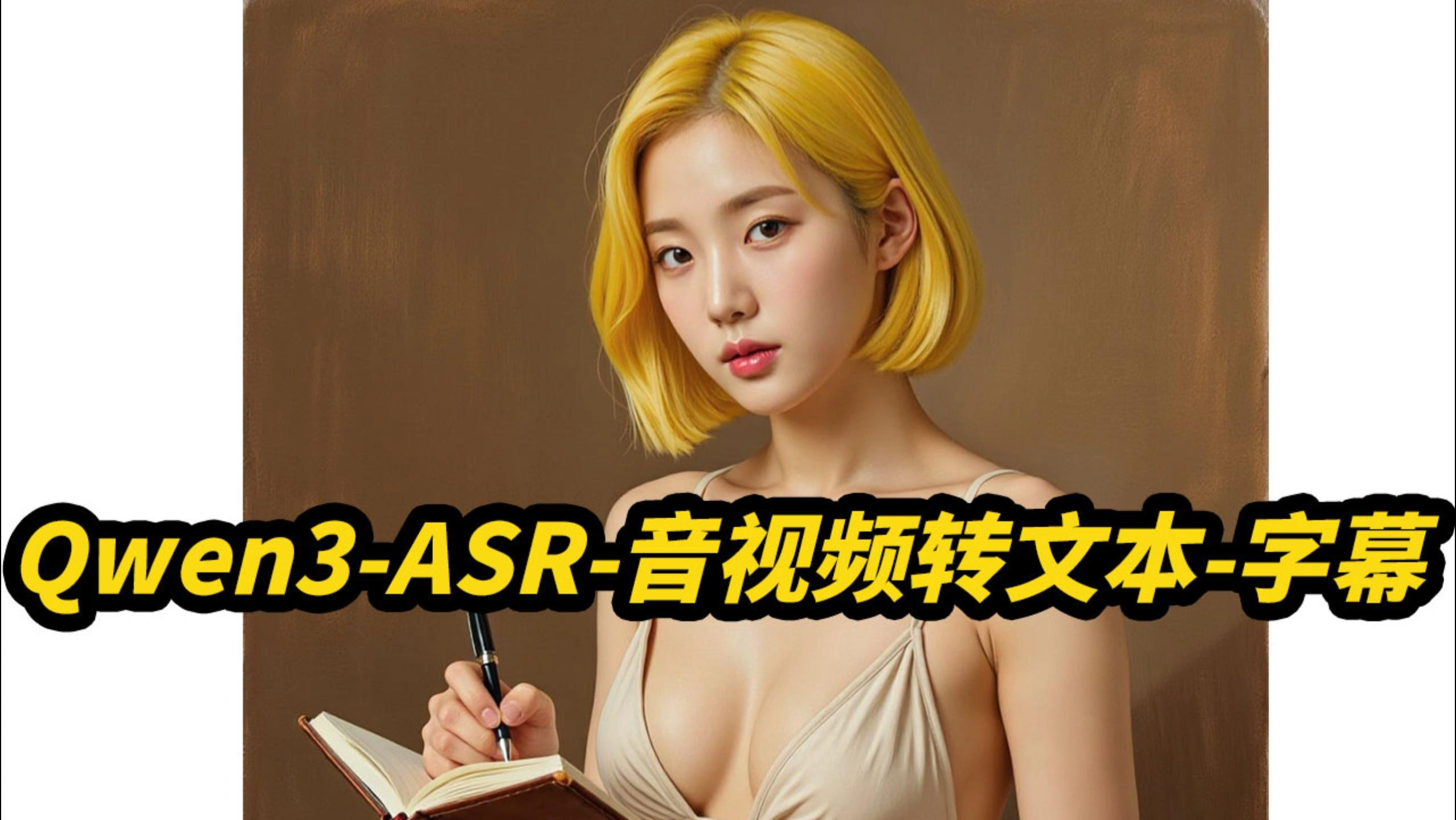 Qwen3-ASR-1.7B,语音转文字字幕,视频转字幕,4G显存可用,支持50...