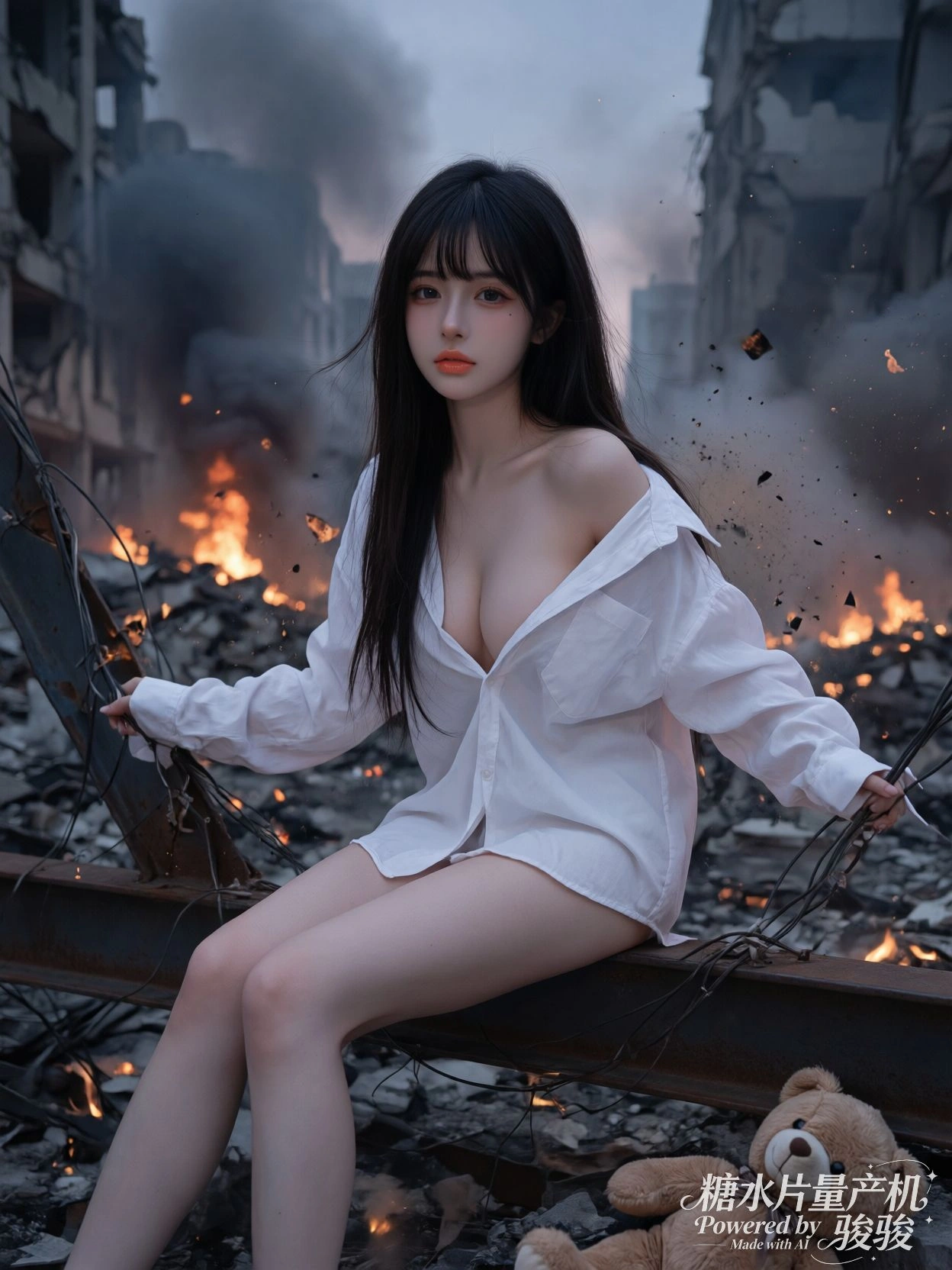 雨滴敲打铁皮，是城市的心跳。