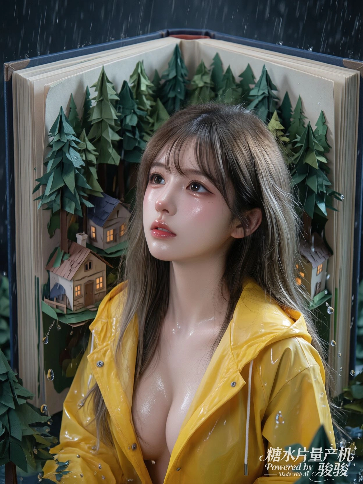 雨滴敲打，是心事的节奏。