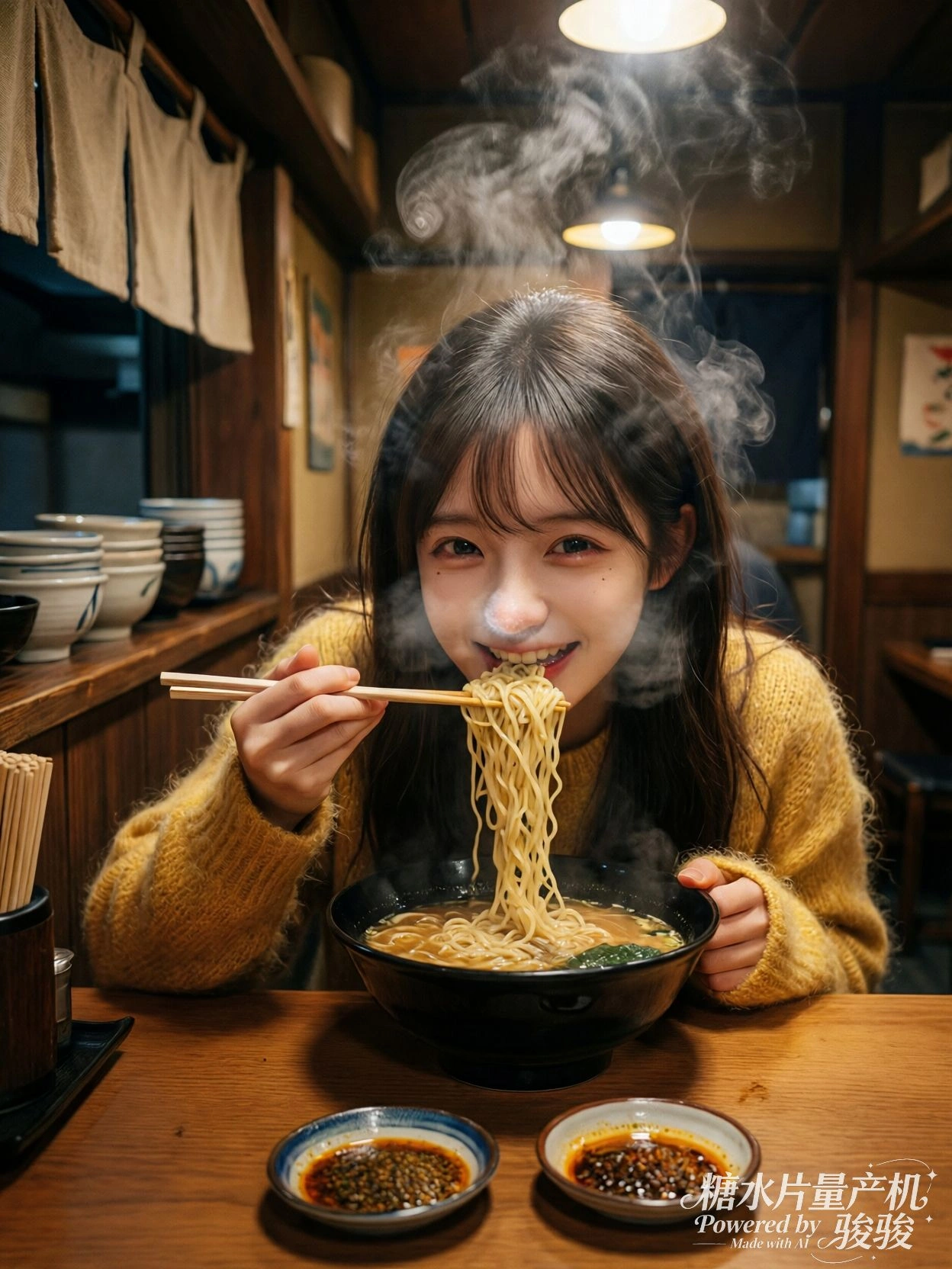 阳光穿过云层，像在微笑。