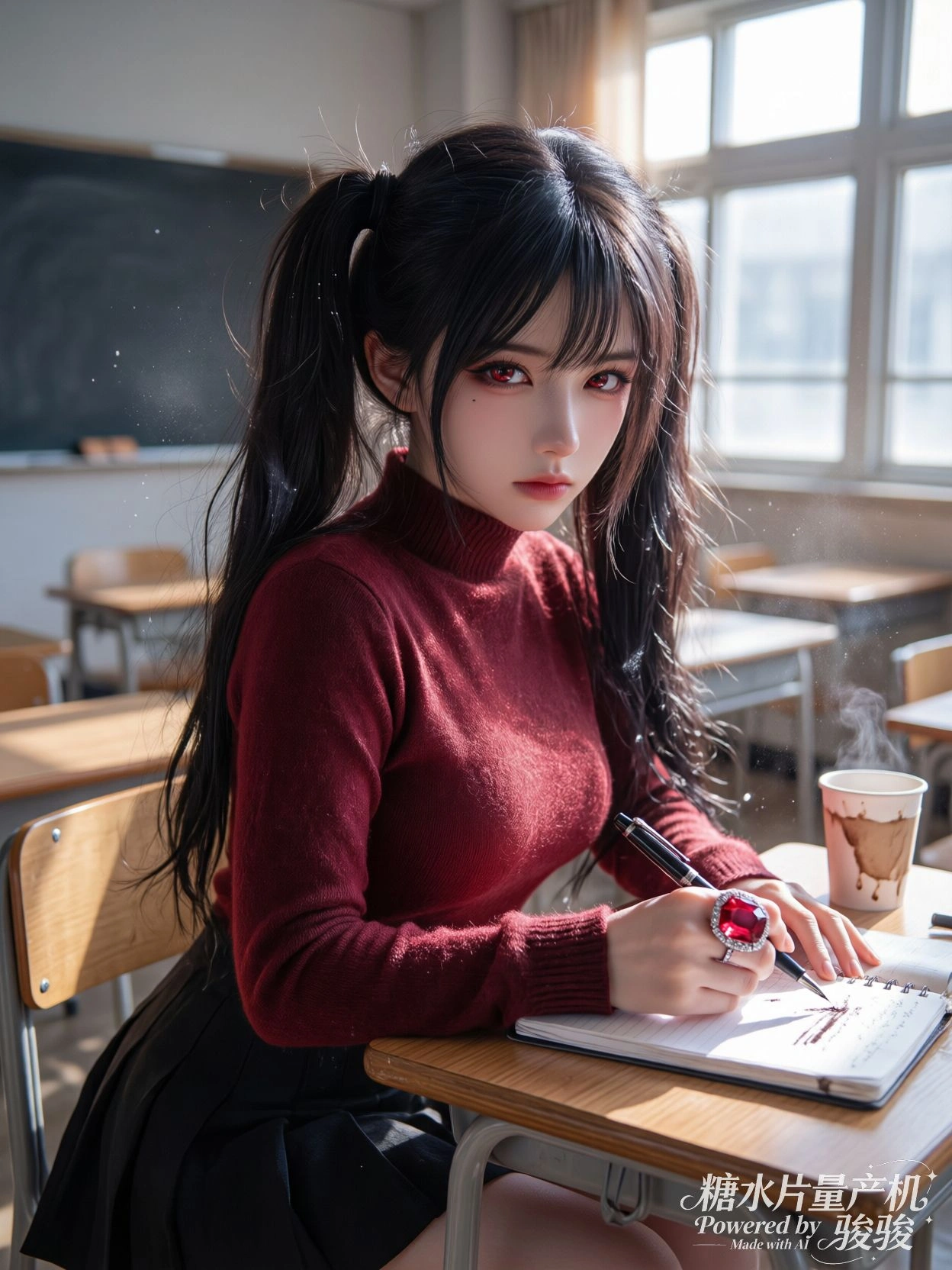 积雪在阳光下流泪，融化成一个未完成的春天