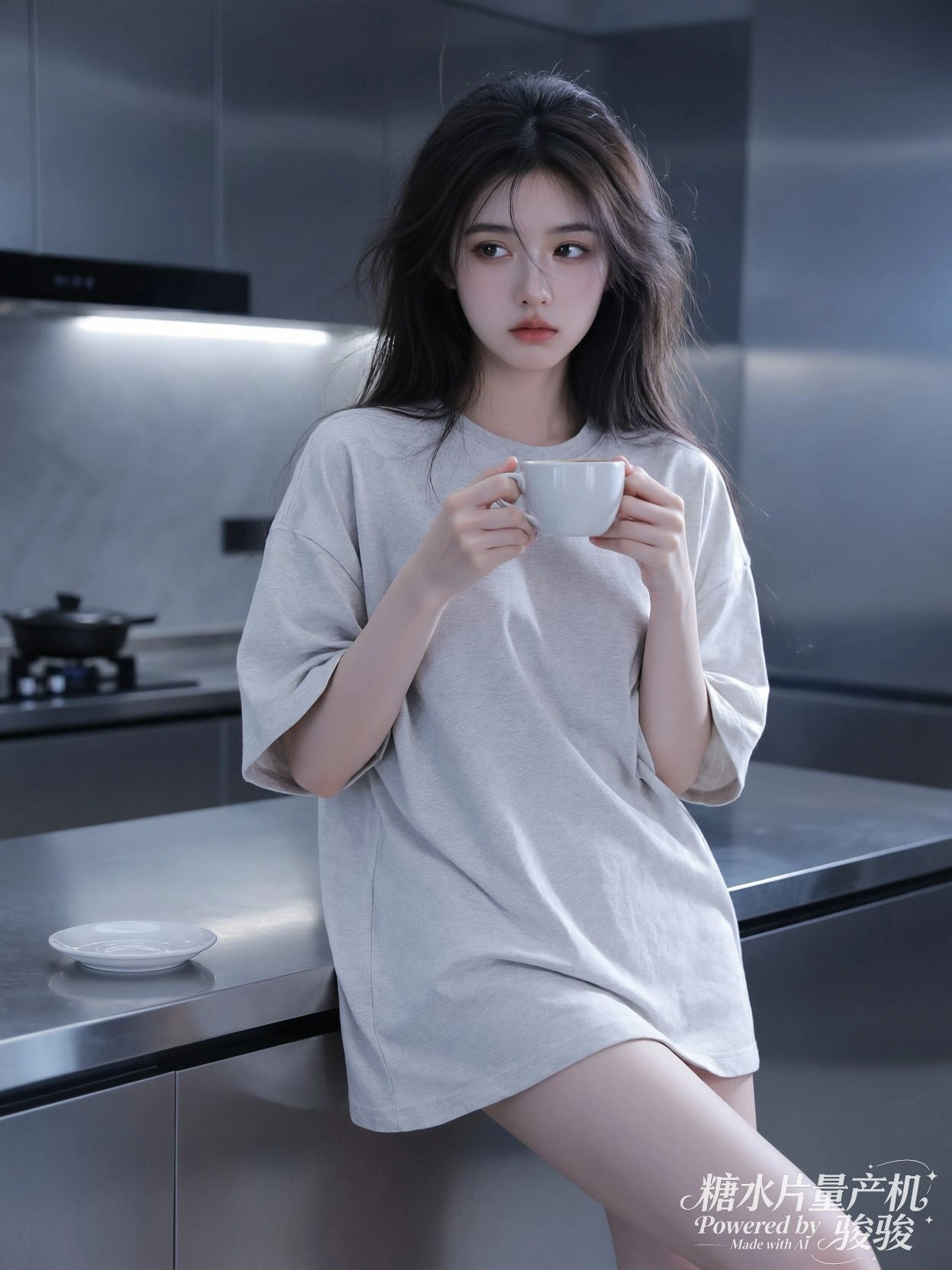 积雪在阳光下流泪，融化成一个未完成的春天