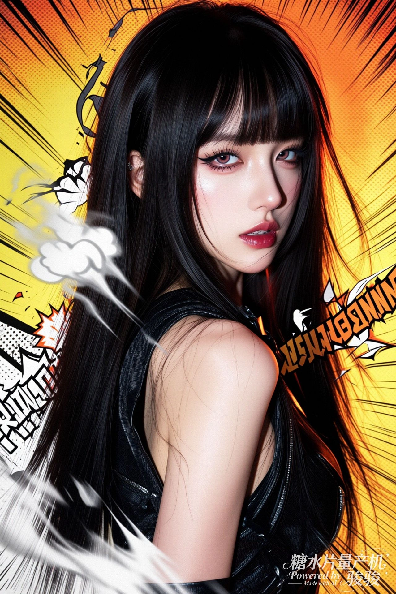 未点燃的烟花，在夜空画下透明的轨迹