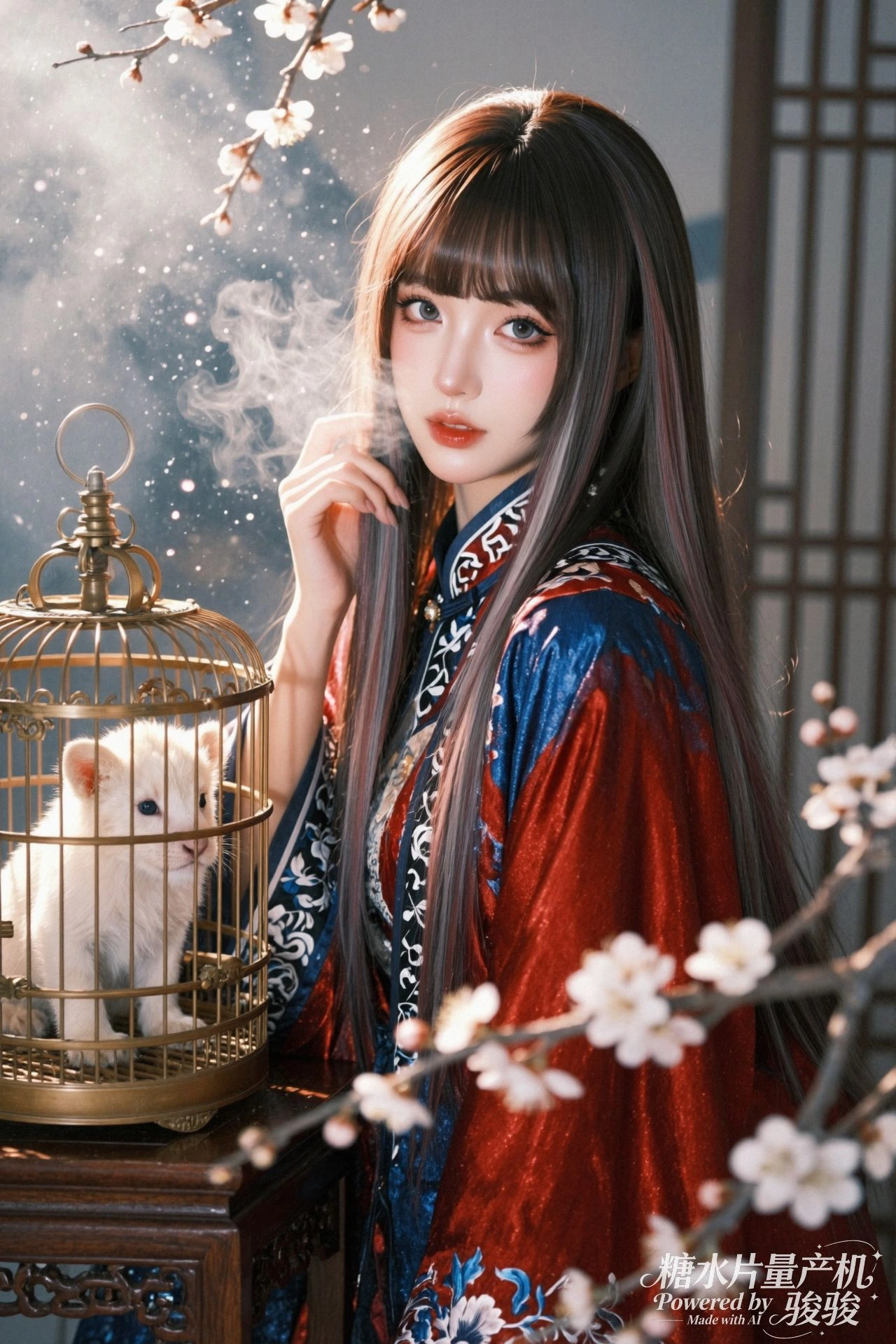 枯萎的藤蔓缠绕着栅栏，像在写一首缠绕的诗