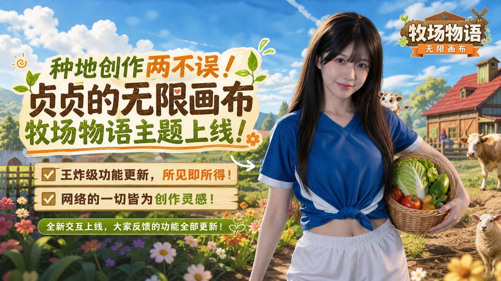 贞贞无限画布2.3.2：牧场主题、Agens API与反推插件