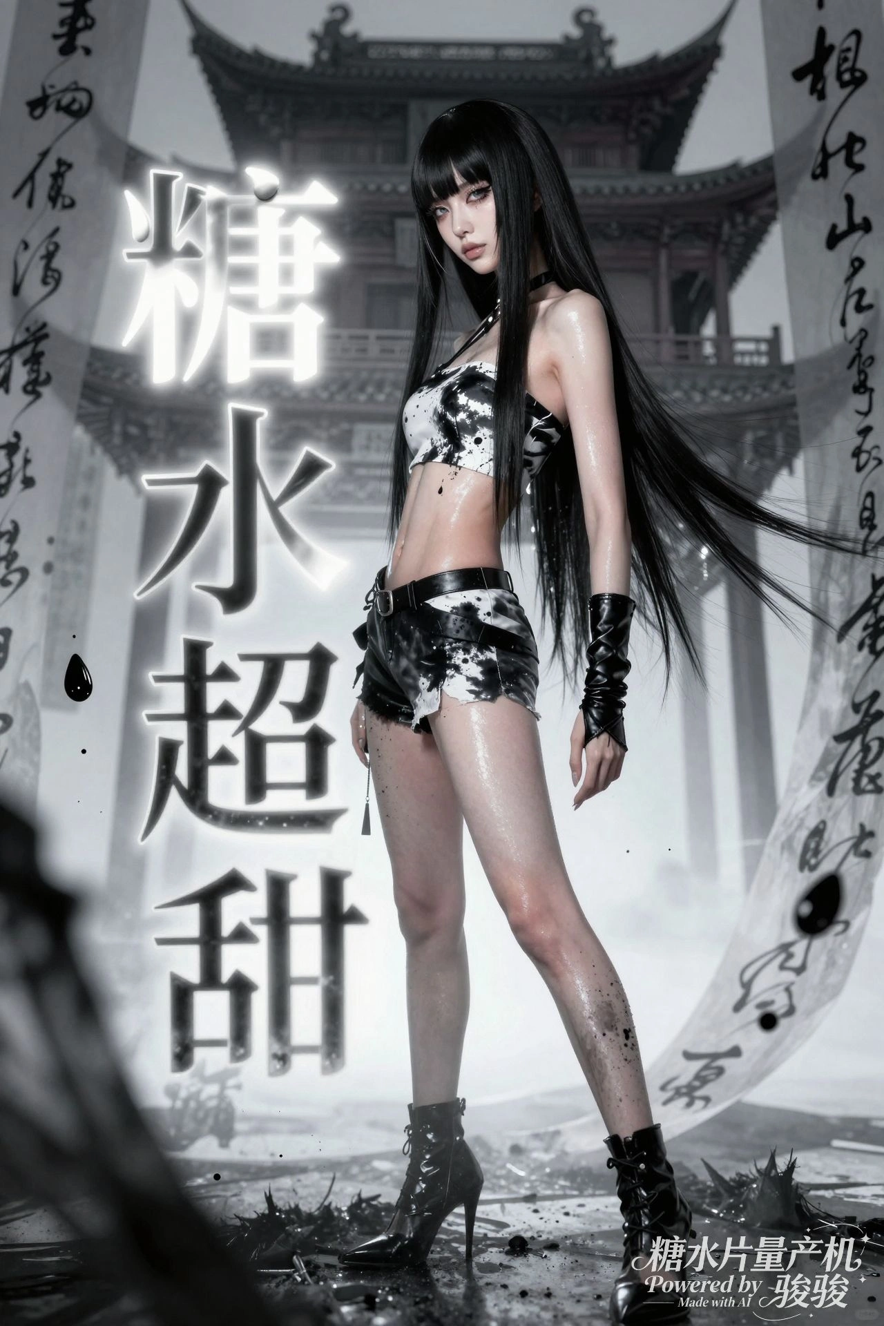 路灯下的影子被拉长，像一道未解的方程