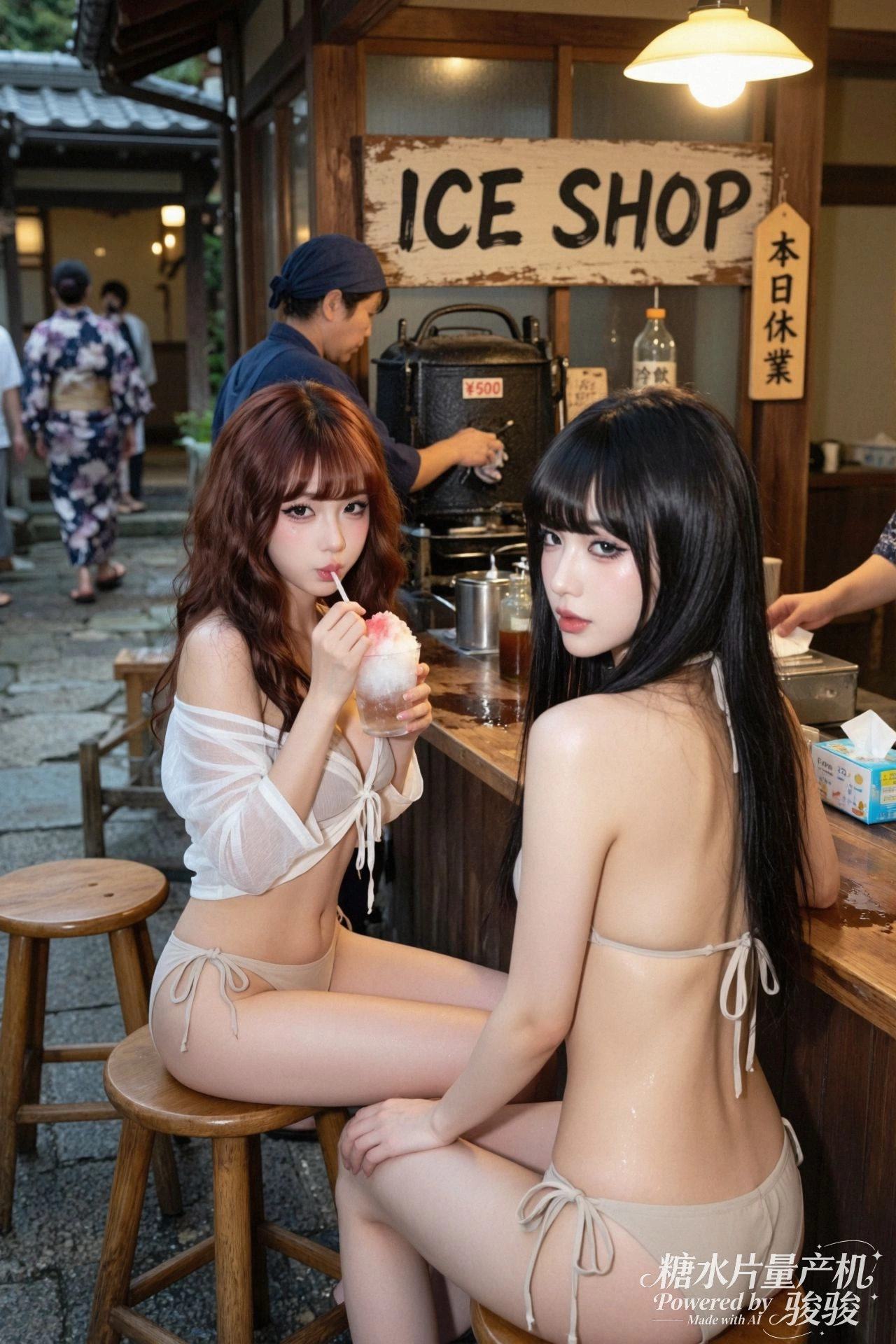 路灯下的影子被拉长，像一道未解的方程