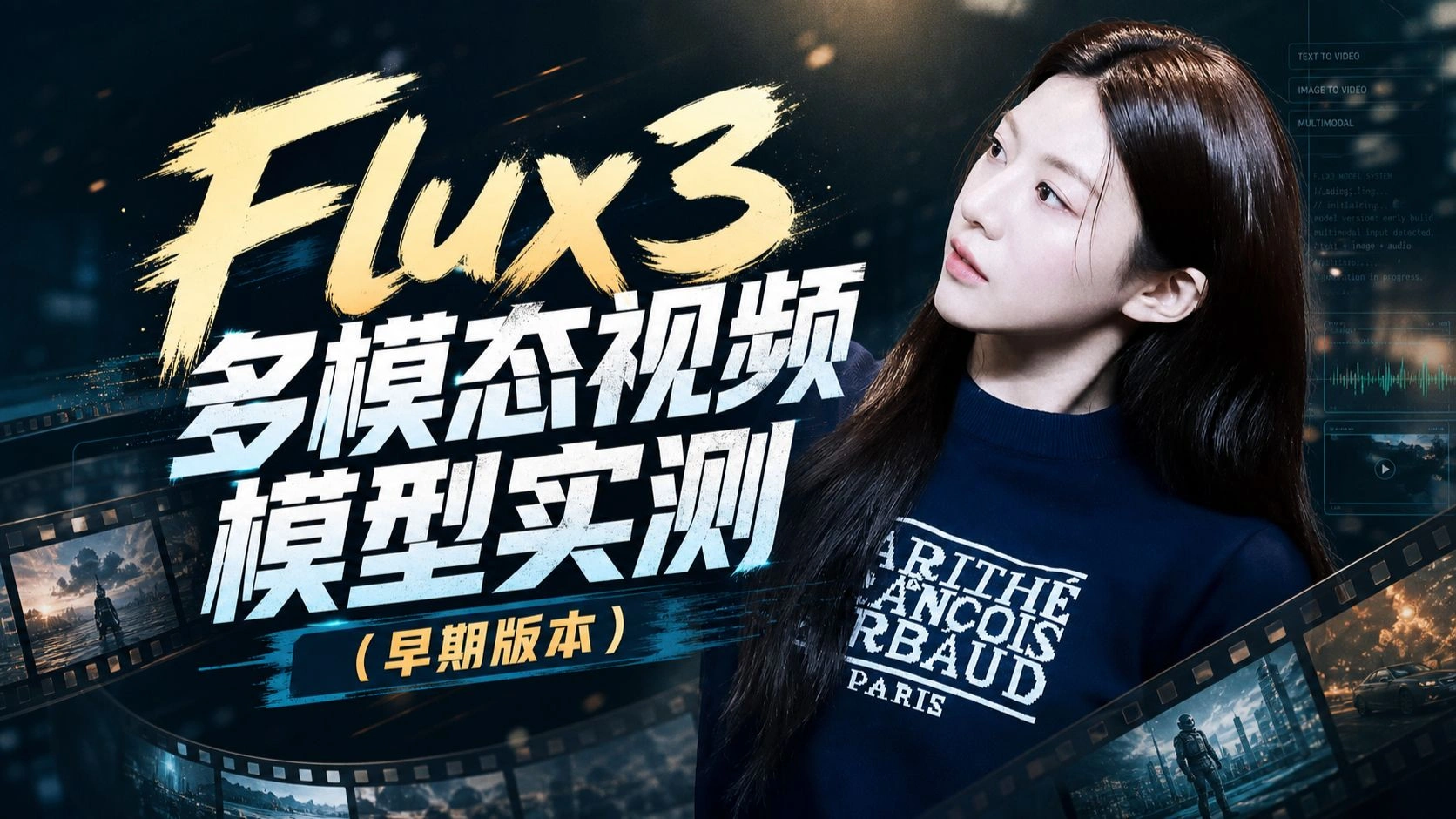 Flux.3早期版实测：音画同步不错，但人物一致性与远景仍不稳