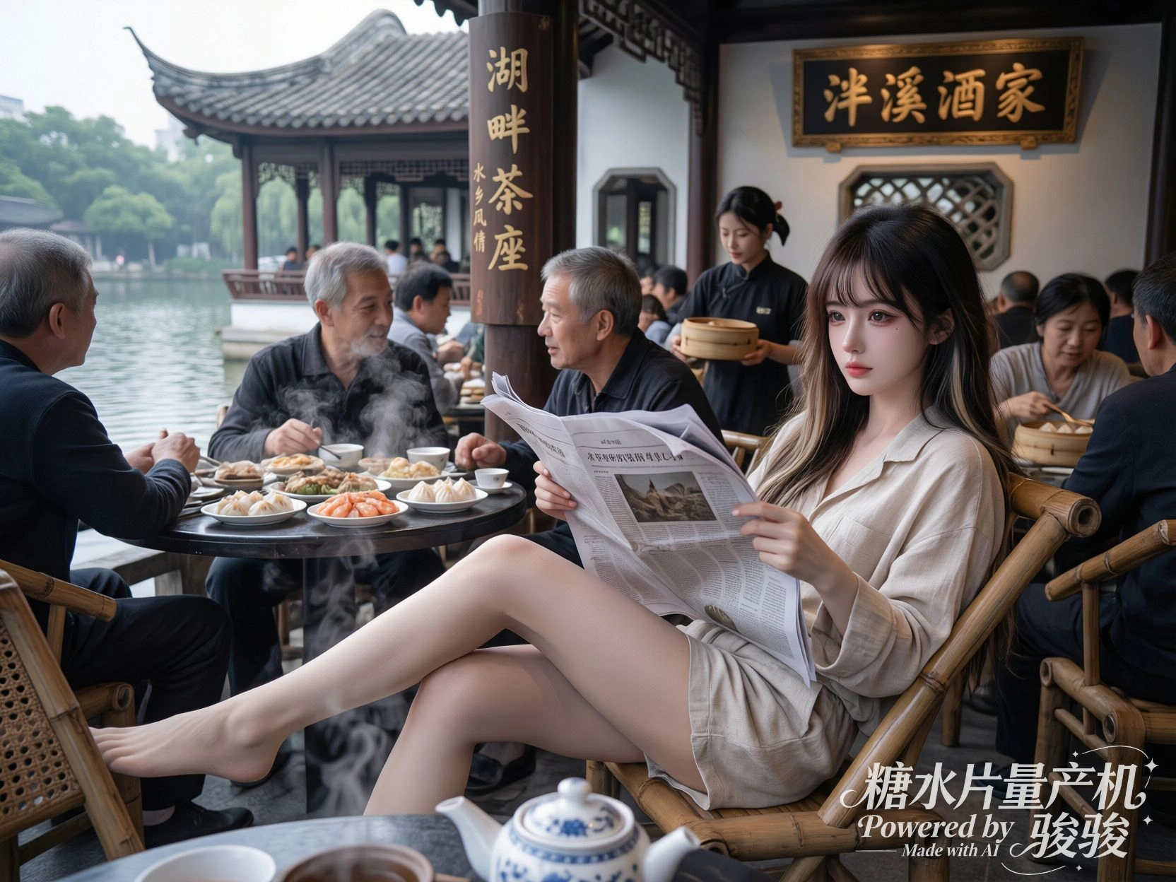 窗台上的灰尘在光柱里跳舞，像一场无声的默剧