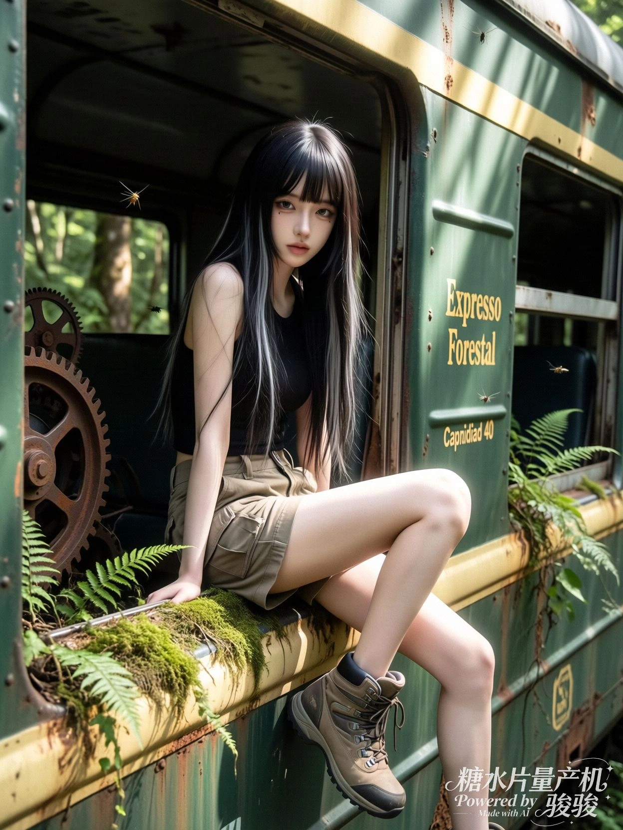 没信号的收音机滋滋作响，试图捕捉遥远的波段