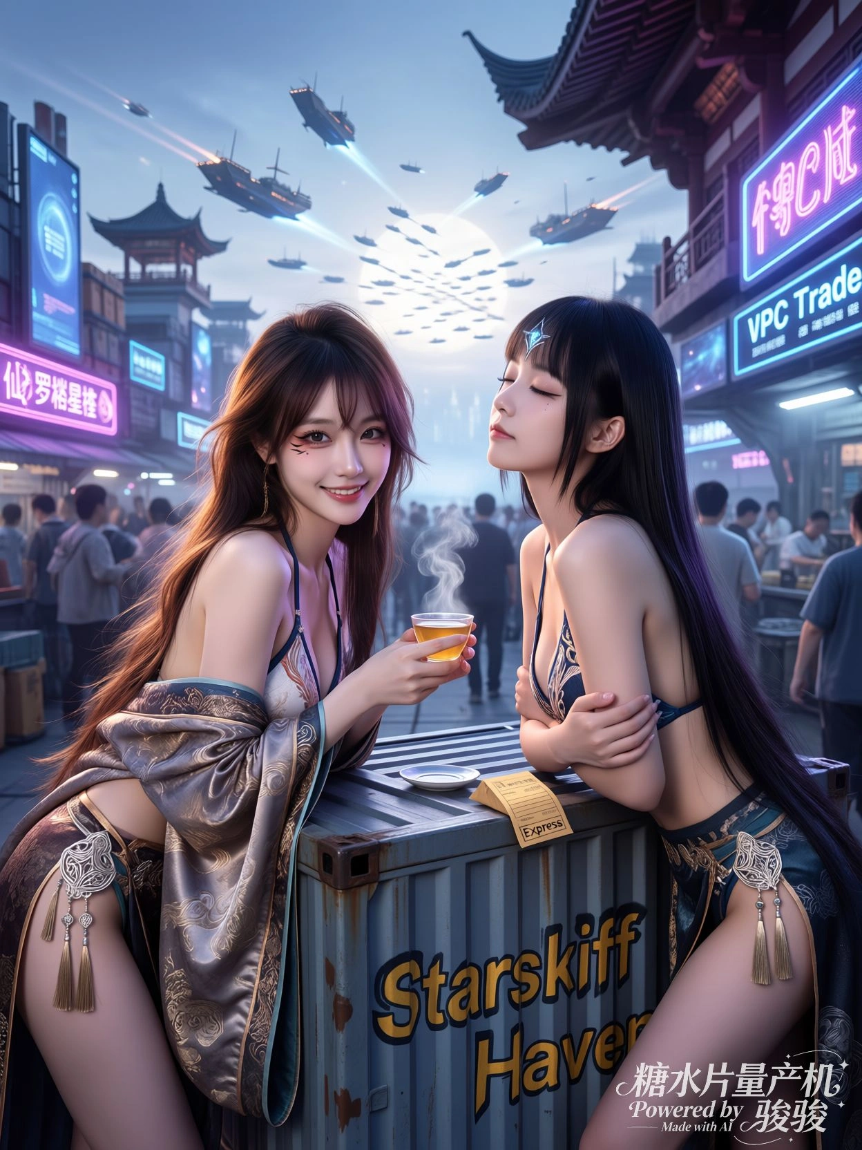 咖啡渍在桌布上晕开，像一幅抽象的地图