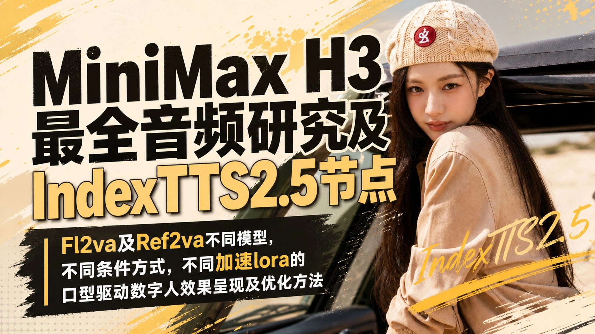 MiniMax H3音频驱动数字人：IndexTTS 2.5与FL2VA/Ref2VA口型优化