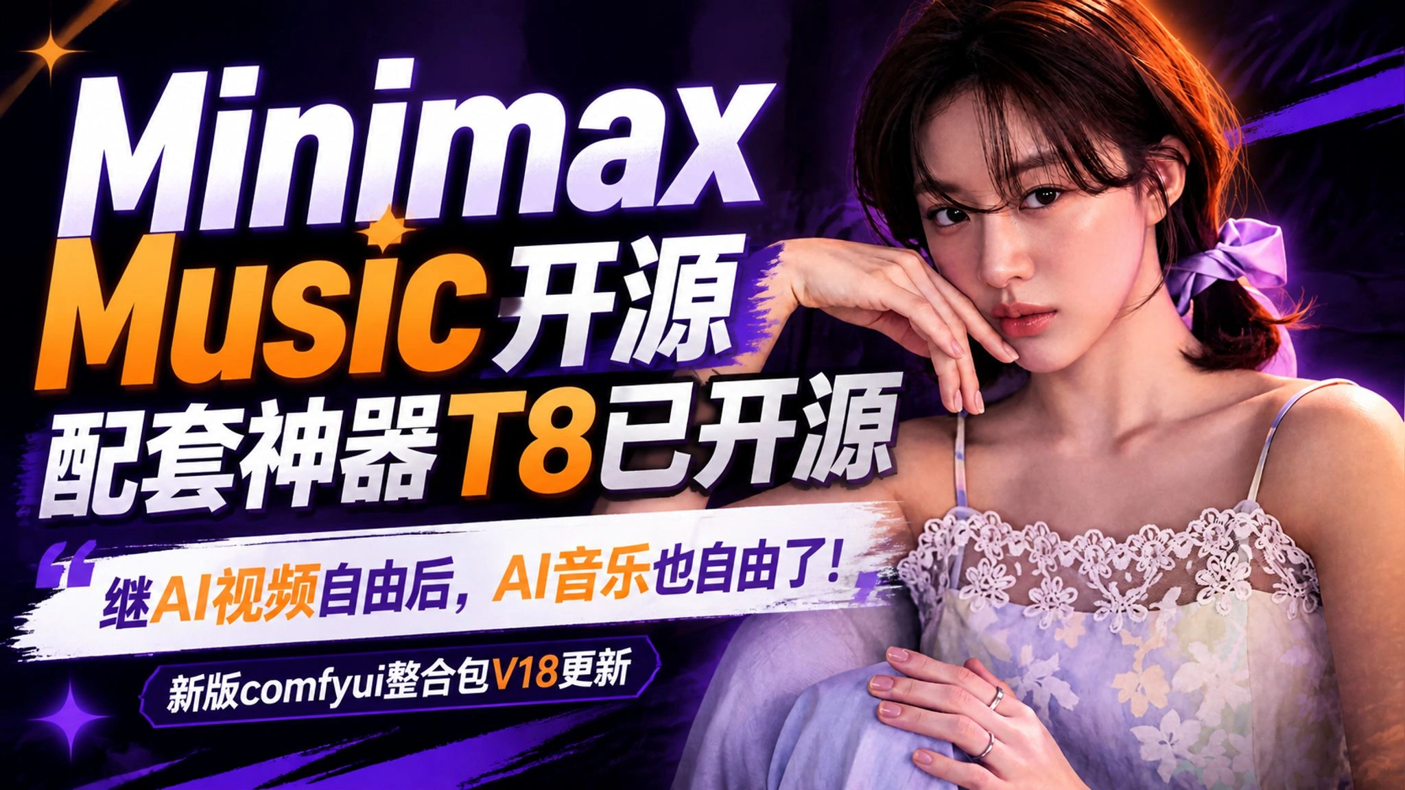 MiniMax Music3 ComfyUI节点：T8 Prompt Enhancer与V18整合包