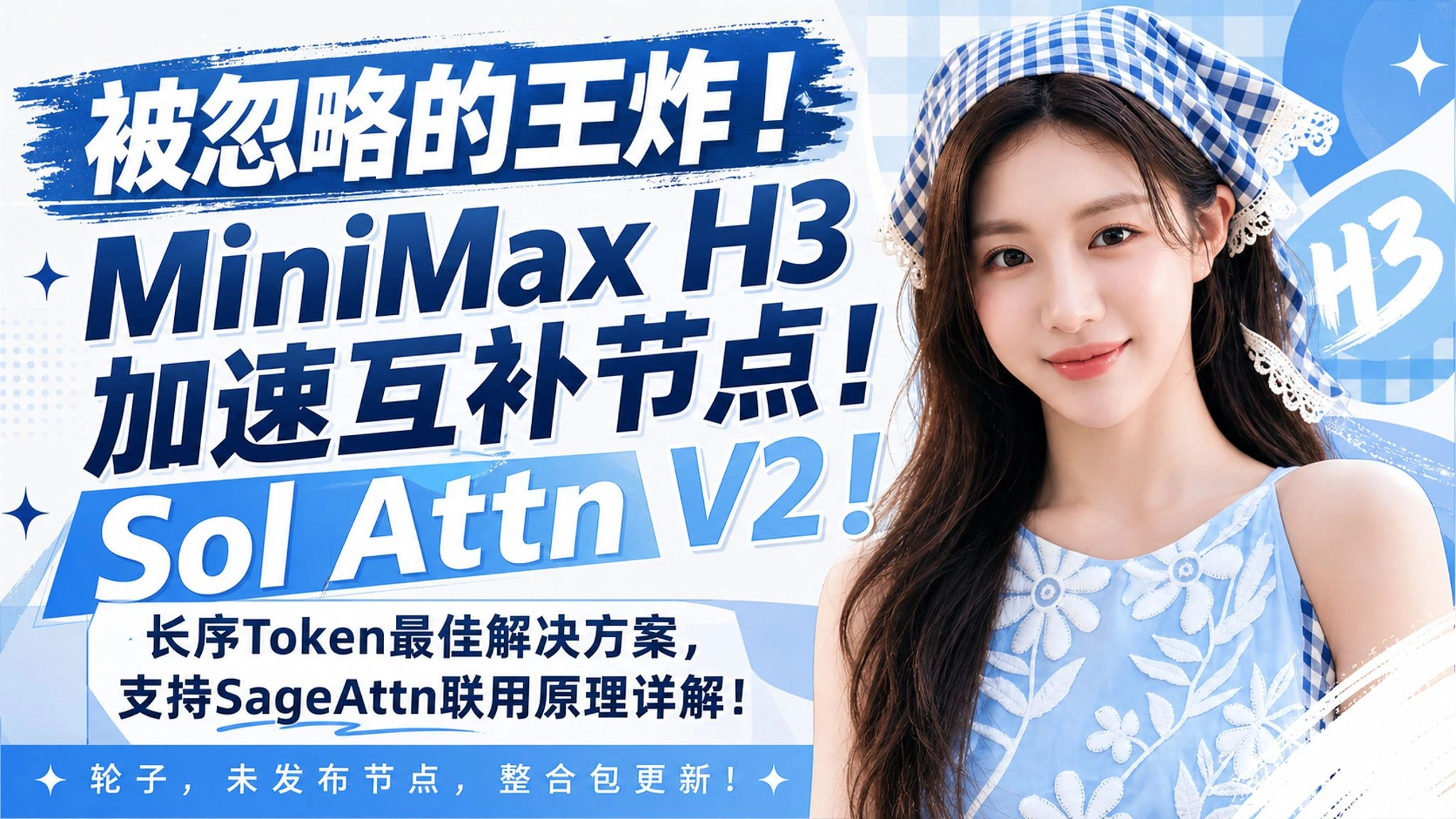 MiniMax H3加速节点：Sol Attn V2联用SageAttn与长序列Token优化