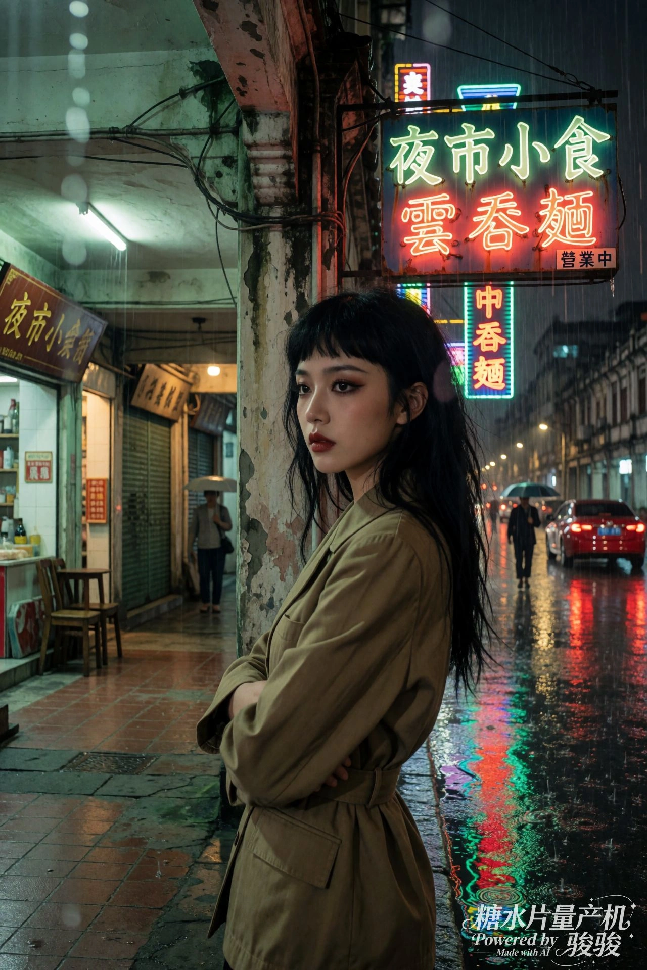 窗台上的瓷猫缺了耳朵，聆听不到夜的低语