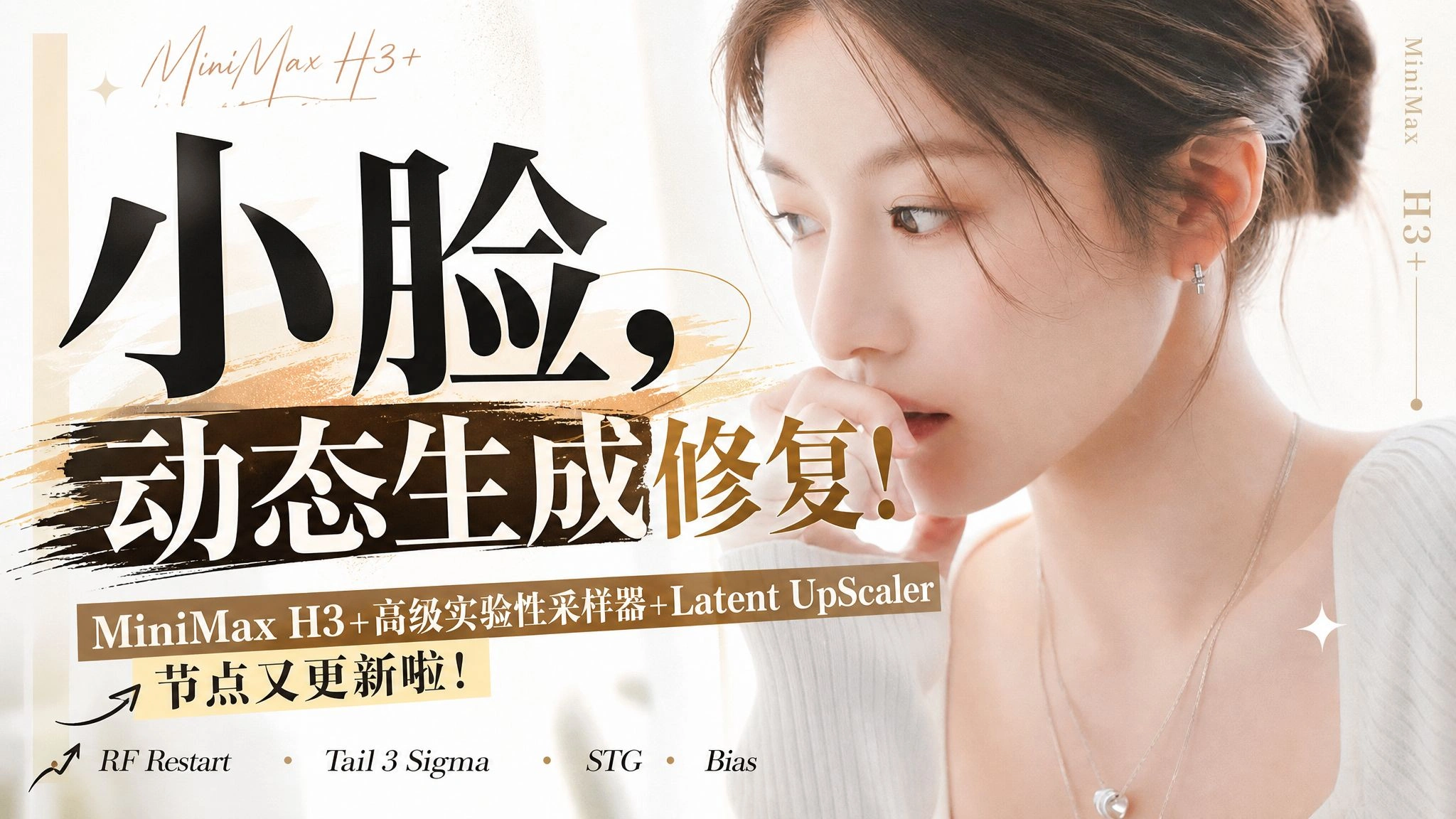 MiniMax H3 修复放大：Latent UpScaler 与 Tail 1/RF Restart/STG/BIAS